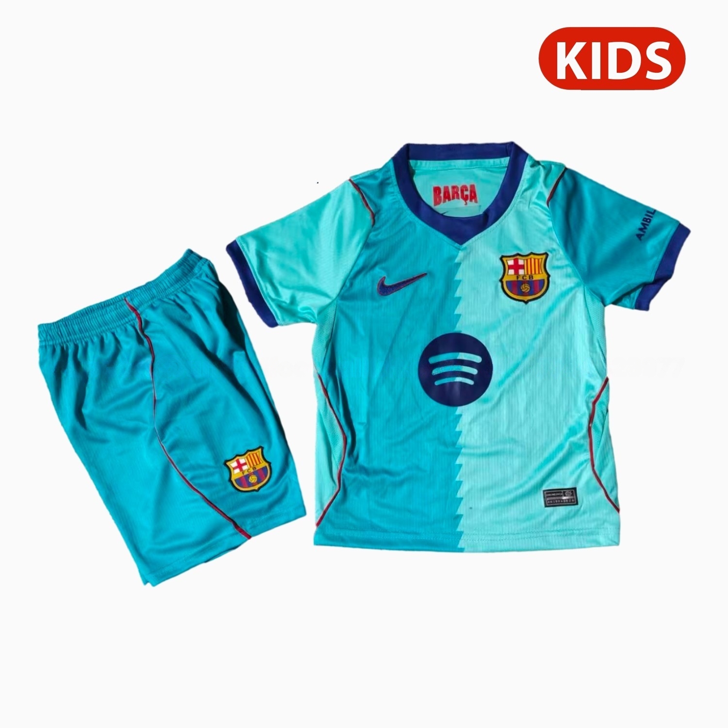 Barcelona 26-27 Third Kids Kit - ManixJersey