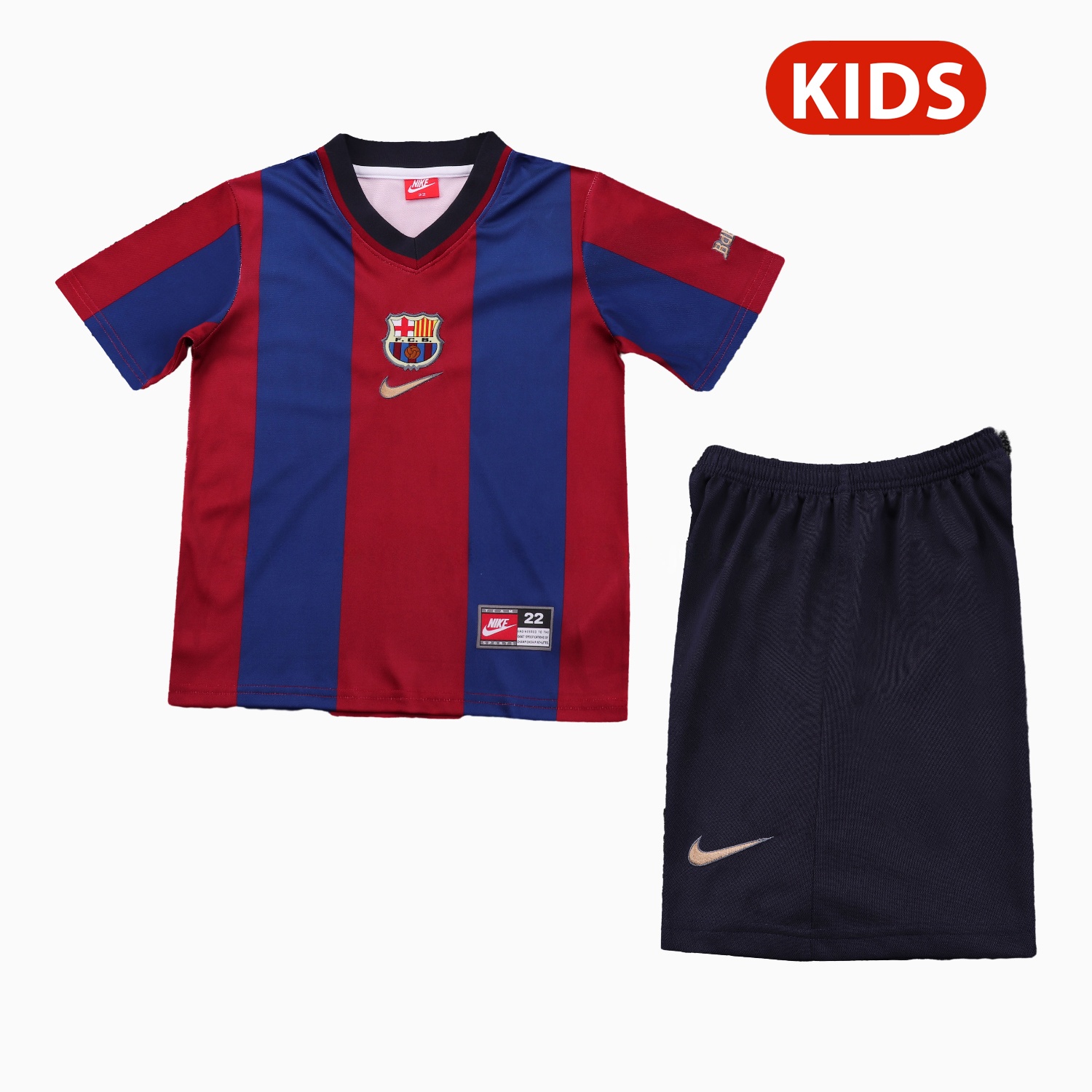 Retro Barcelona 1998-99 Home Kids Kit - ManixJersey