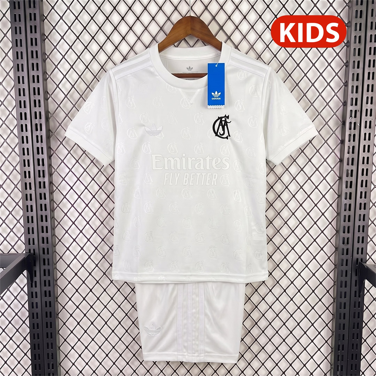 Real Madrid 26-27 125th Anniversary White With Grey Accents Kids Kit - ManixJersey