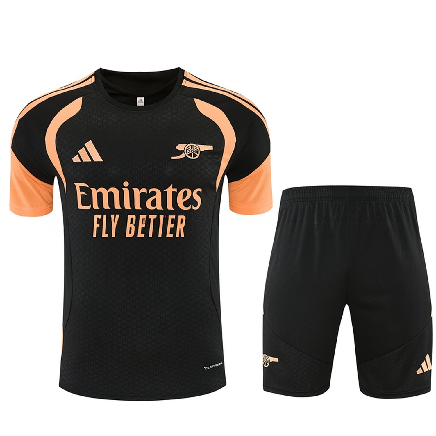 Arsenal 26-27 Short-Sleeve Training Set - Black Top & Black Shorts - ManixJersey