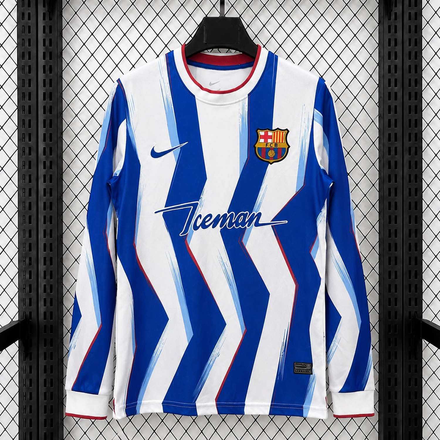 Barcelona 26-27 Drake Iceman White Special Long Sleeves Jersey - Fans Version - ManixJersey