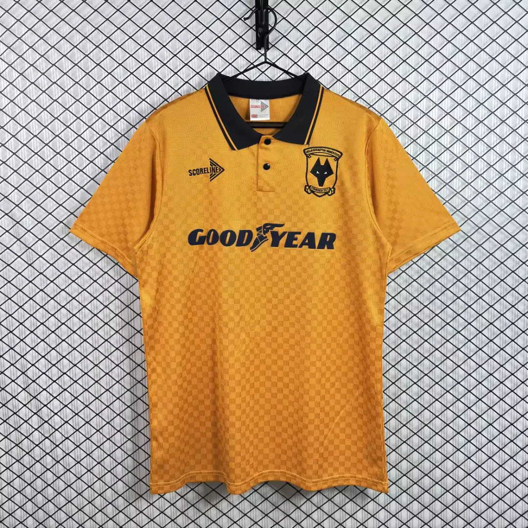 Retro Wolverhampton Wanderers Wolves 1990-91 Home Jersey - ManixJersey