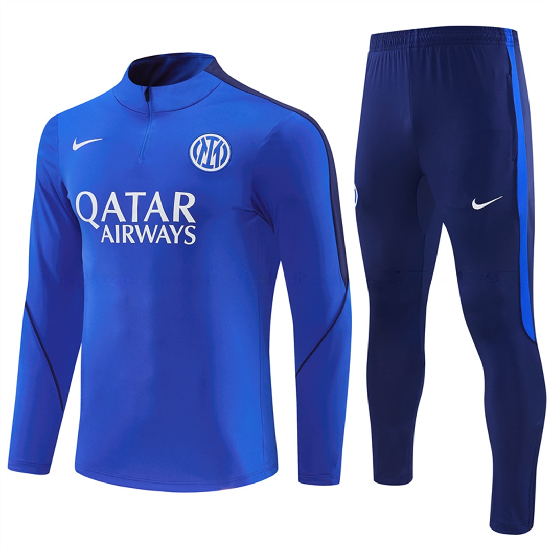Inter Milan 26-27 Long Sleeve Training Set - Blue Top & Royal Blue Pants - ManixJersey