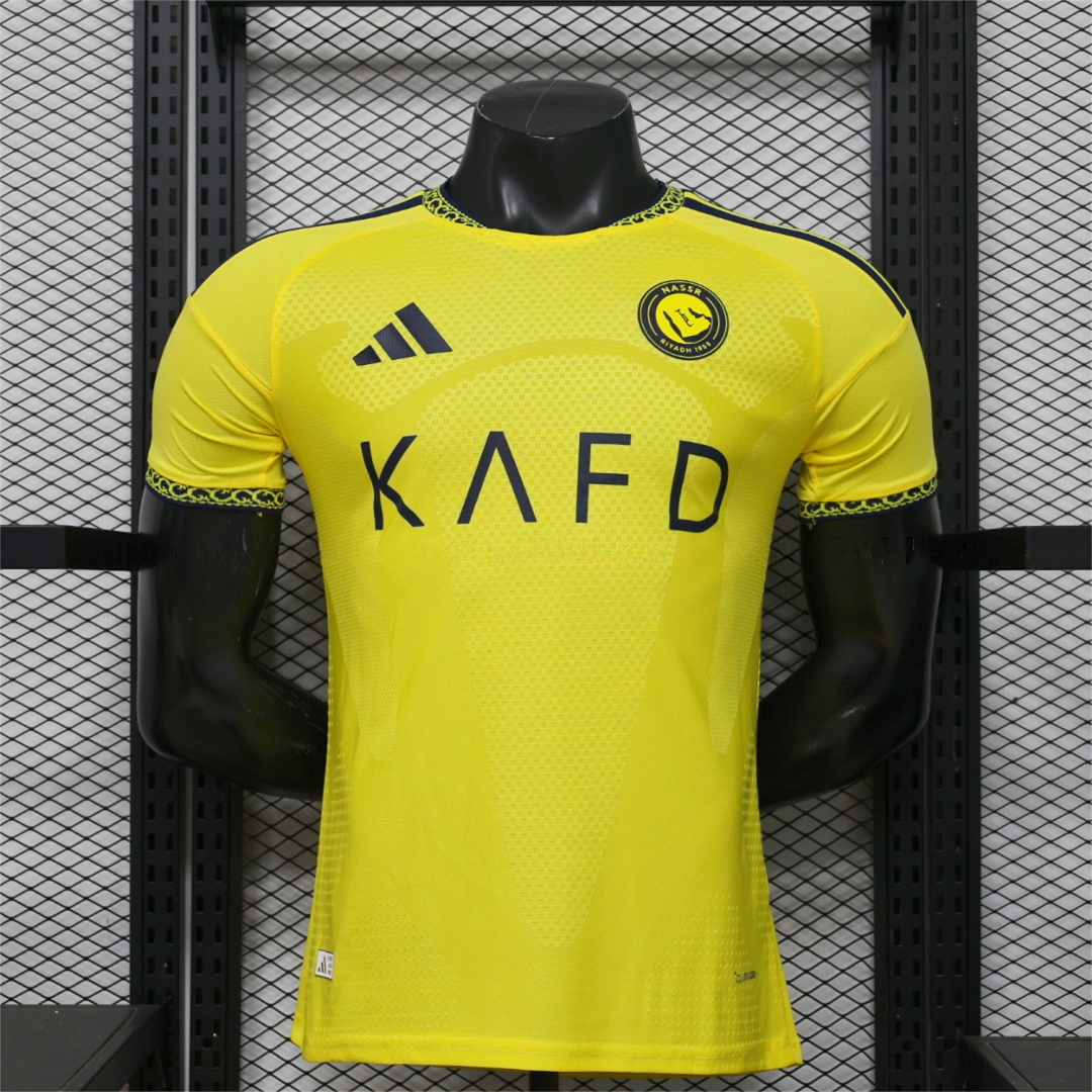 Al Nassr Riyadh Victory 26-27 Home Jersey With Sponsors - Player Version - ManixJersey