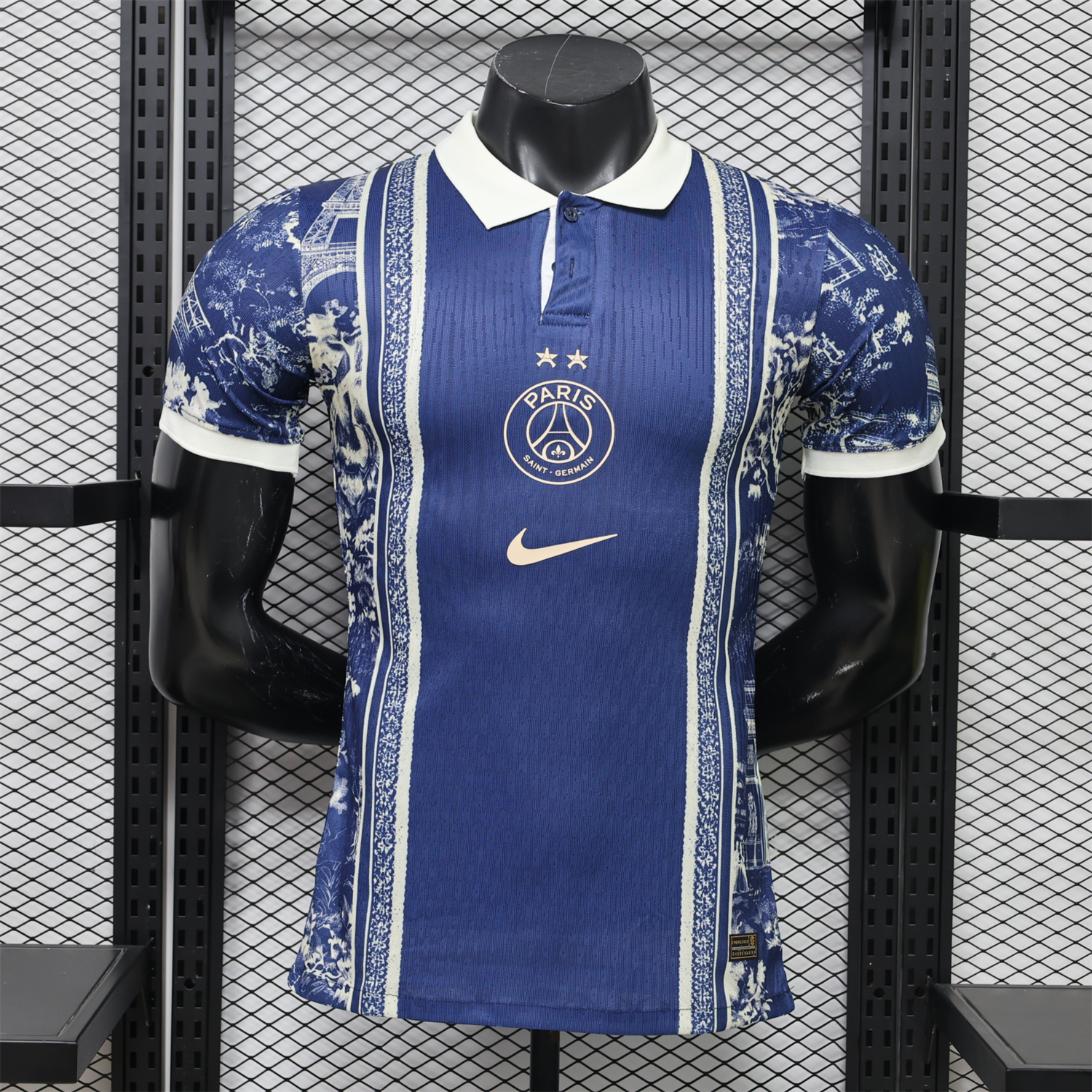 Paris Saint-Germain PSG 26-27 Navy White Porcelain Special Jersey With Star - Player Version - ManixJersey