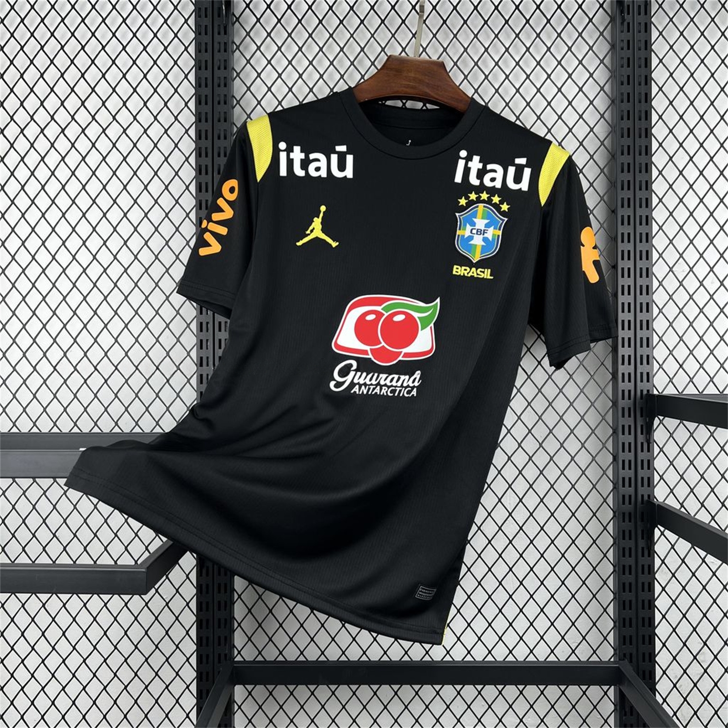 Brazil 2026 Black Yellow Pre-Match Jersey - Fans Version - ManixJersey