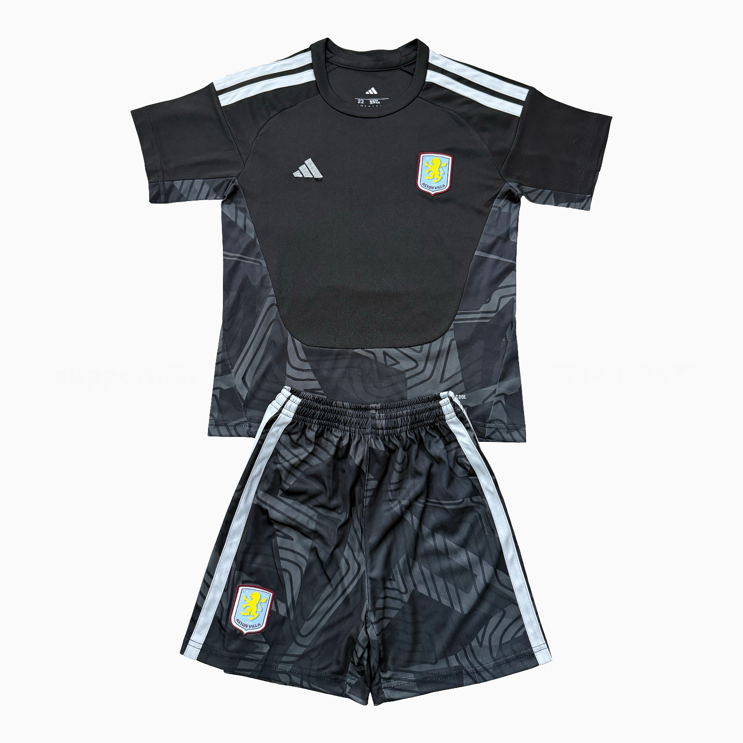 Aston Villa 26-27 Black Goalkeeper Men's Adult Jersey Set - Fans Version - ManixJersey