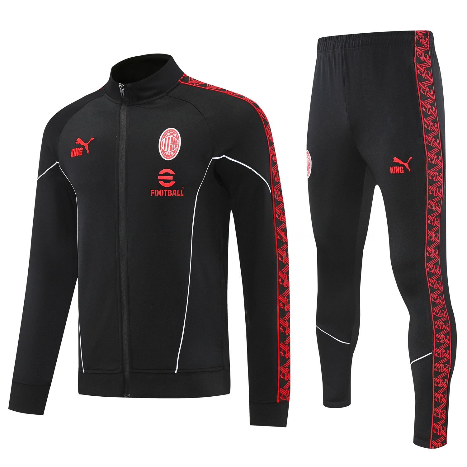 AC Milan 25-26 Jacket Training Tracksuit - Black top & Pants - ManixJersey