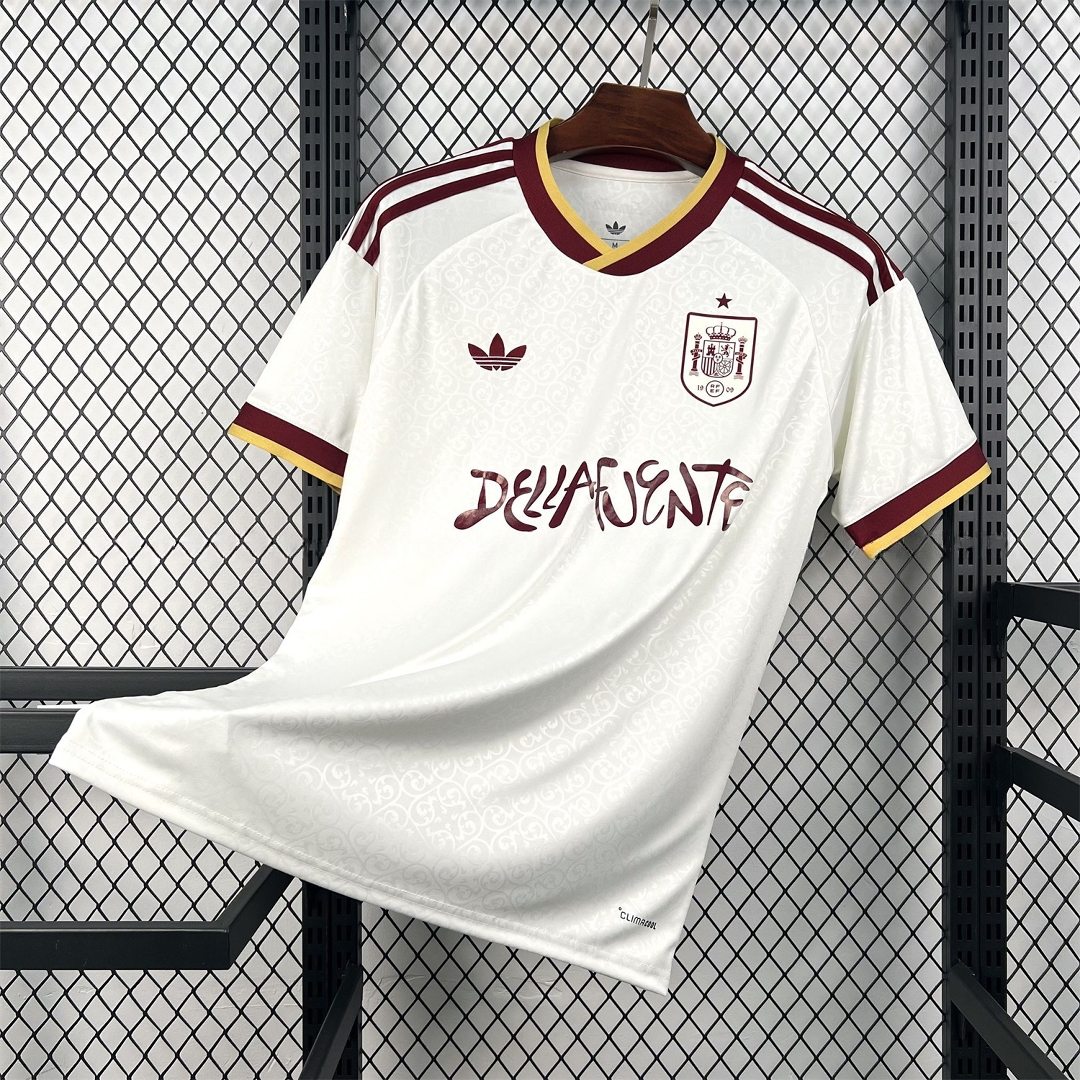 Spain 2026 Dellafuente Co-Branded White Jersey - Fans Version - ManixJersey