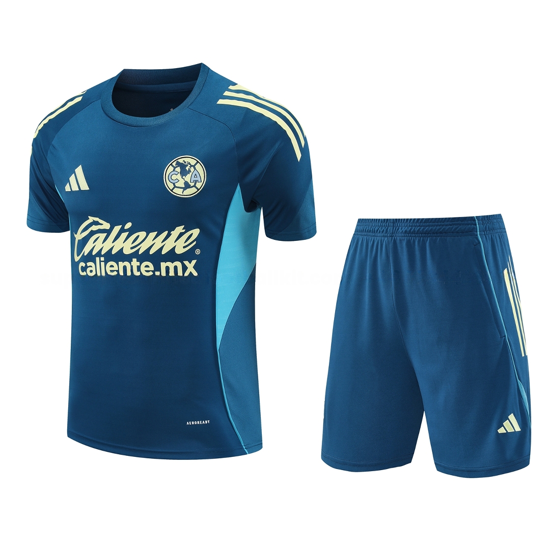 Club América 25-26 Short-Sleeve Training Set - Deep Blue Top & Deep Blue Shorts - ManixJersey