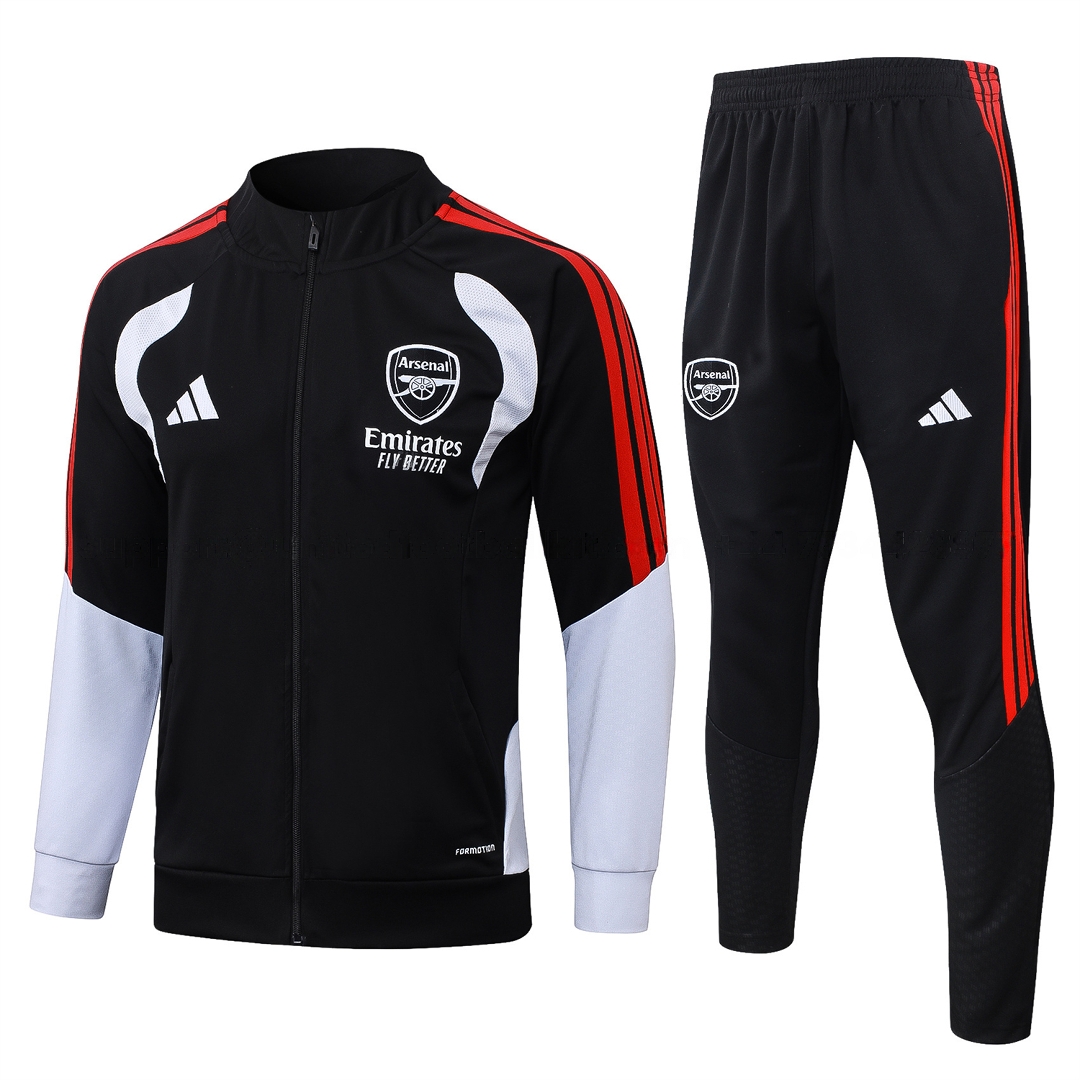 Arsenal 26-27 Jacket Training Tracksuit - Red Edge Black Jackets & Pants - ManixJersey
