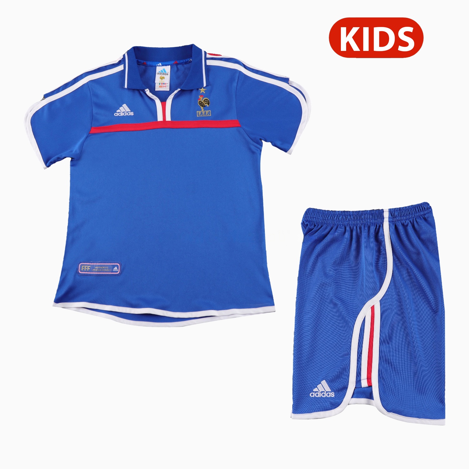Retro France 2000 Home Kids Kit - ManixJersey