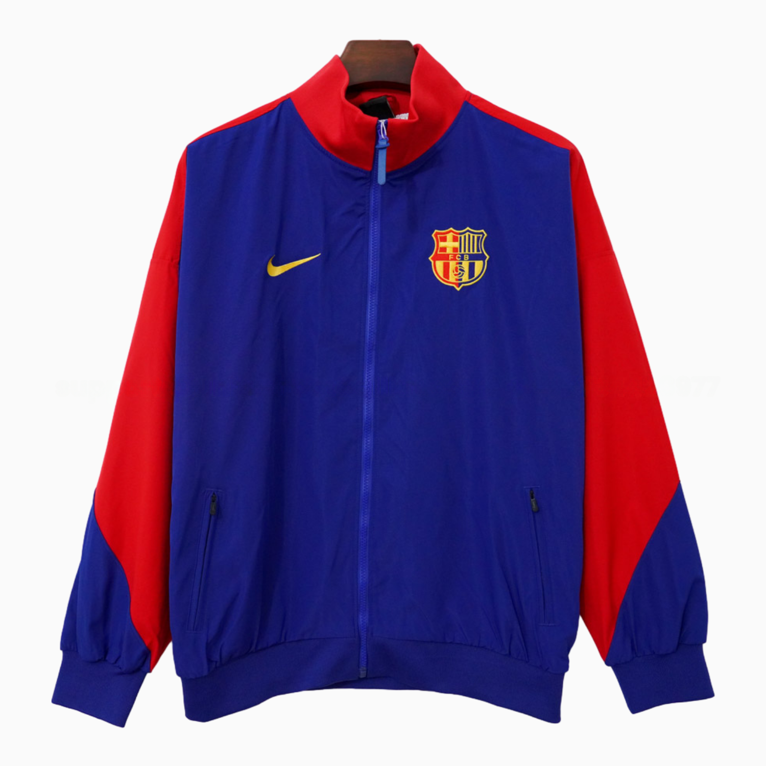 Retro Barcelona 24-25 Windbreaker Jacket - Blue Red - ManixJersey