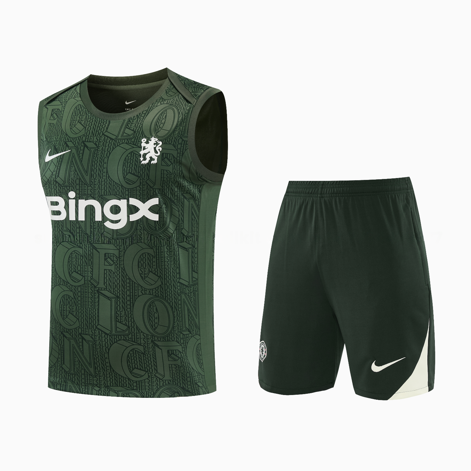C.H.E.L.S.E.A 25-26 Vest Training Set - Dark Green Top & Dark Green Pants - ManixJersey