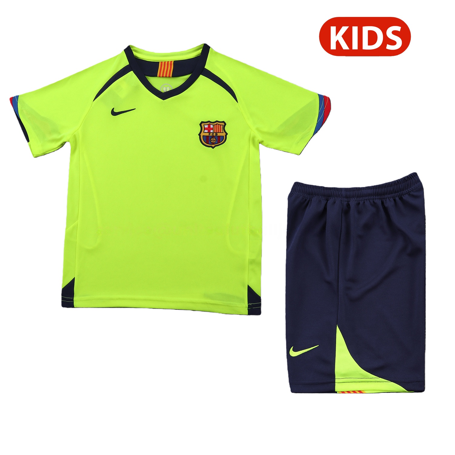 Retro Barcelona 2005-06 Away Kids Kit - ManixJersey