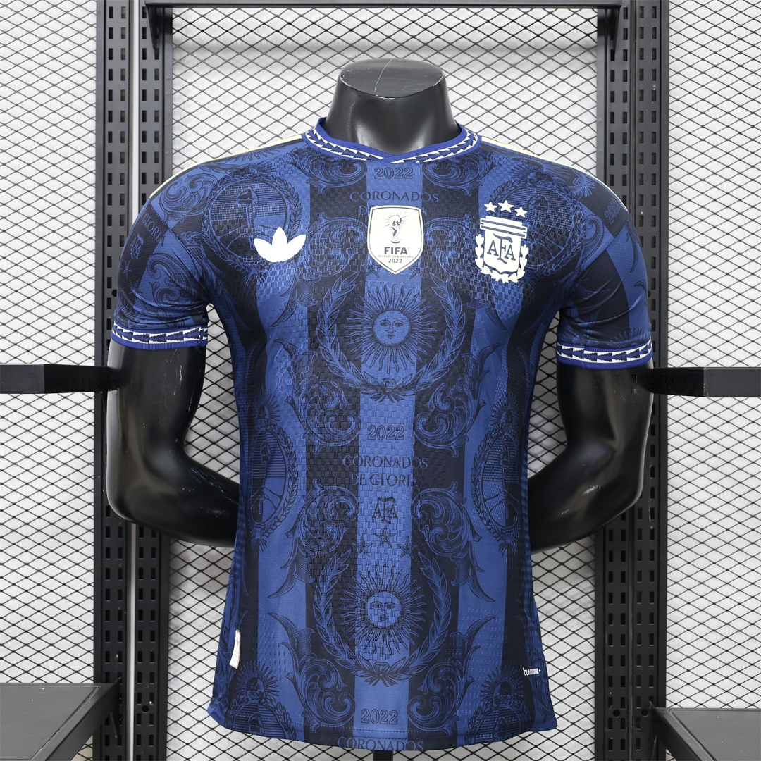 Argentina 2026 Dark Blue And Black Pattern Sun Special Edition Jersey - Player Version - ManixJersey