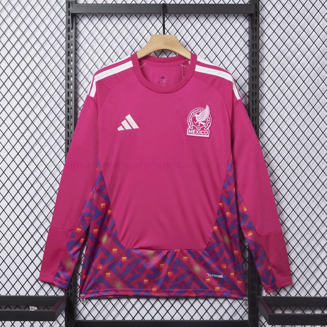 Mexico 2026 Pink Goalkeeper Long Sleeves Jersey - Fans Version - ManixJersey