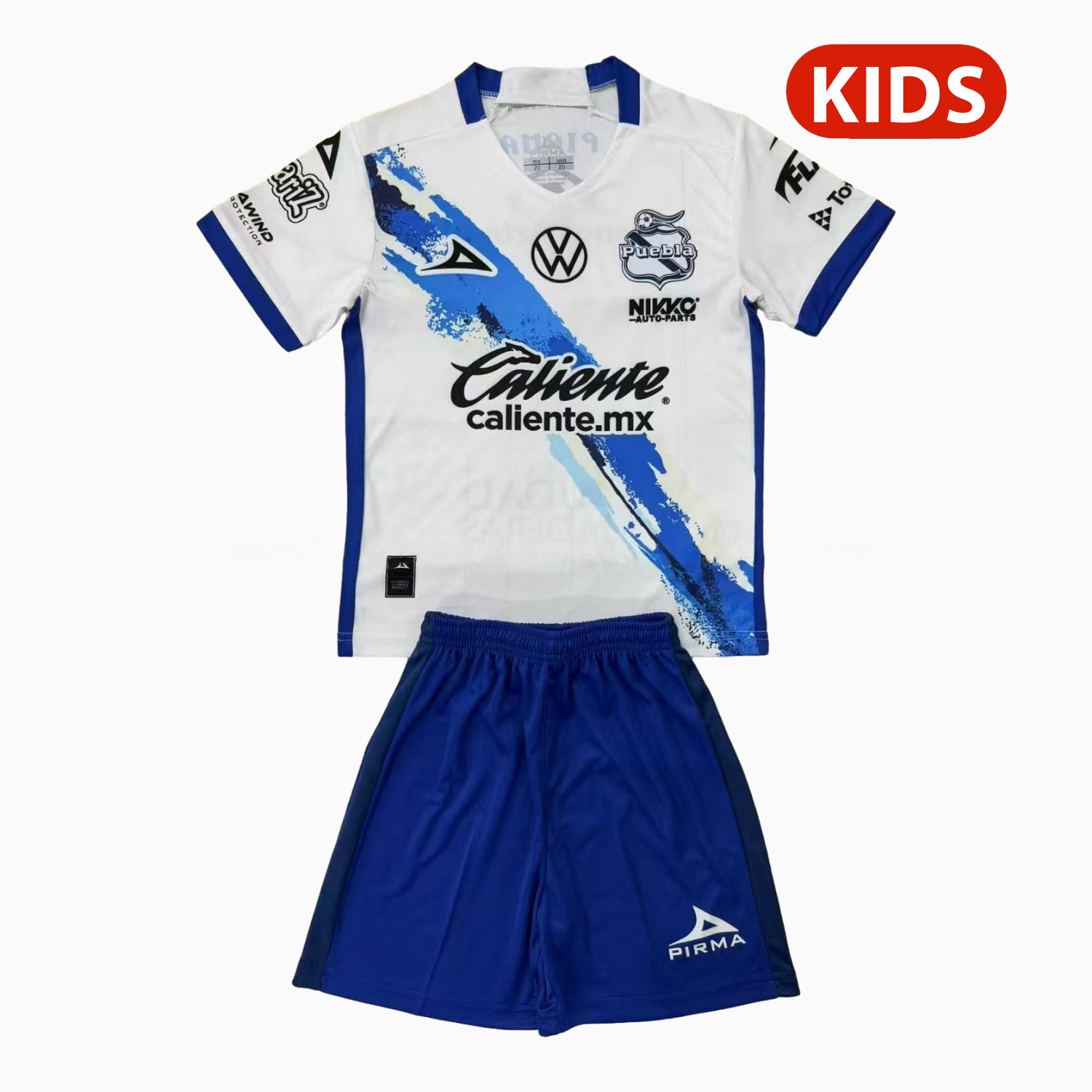 Club Puebla 25-26 Home Kids Kit - ManixJersey