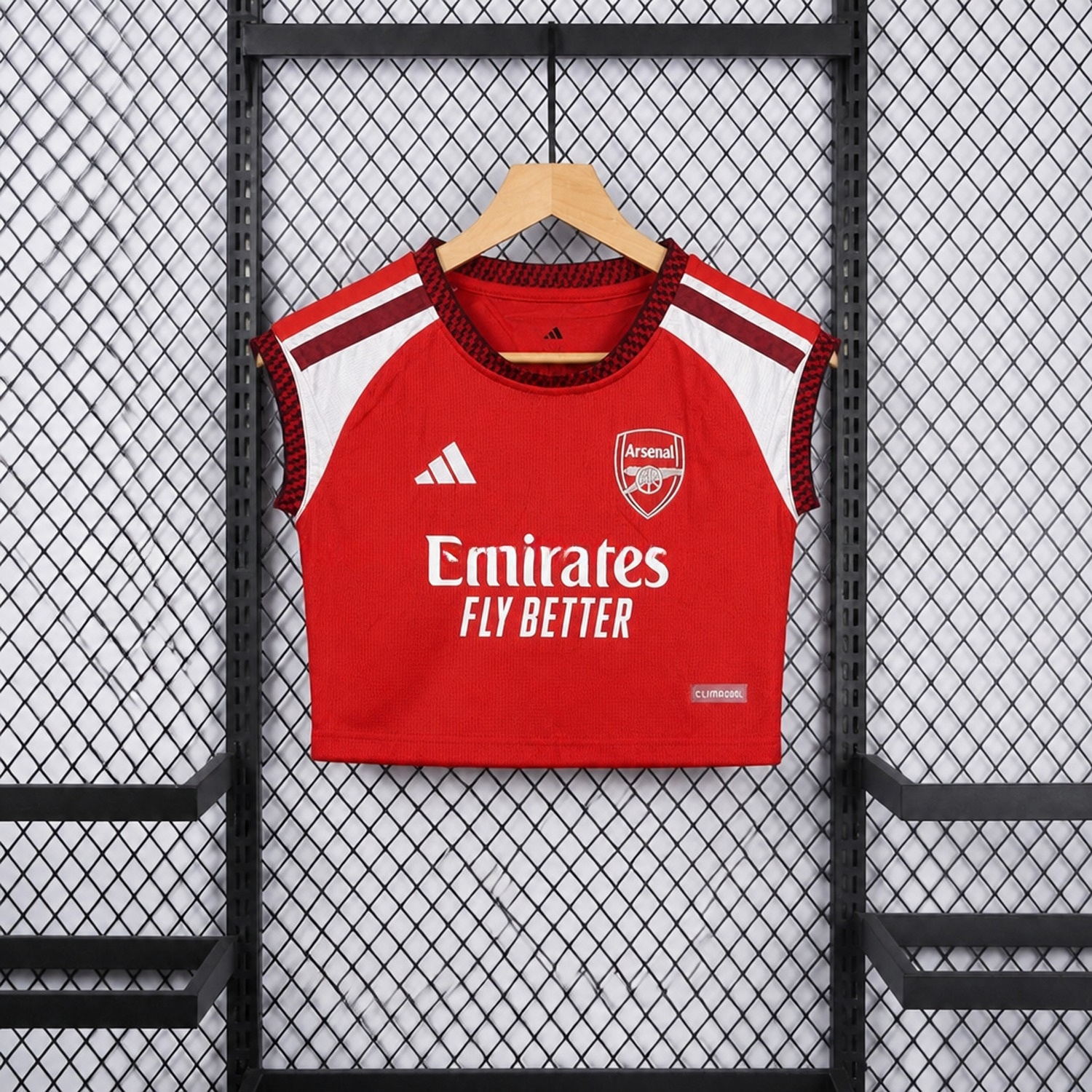 Women's Arsenal 26-27 Home Cropped Sleeveless Jersey - Fans Version - ManixJersey