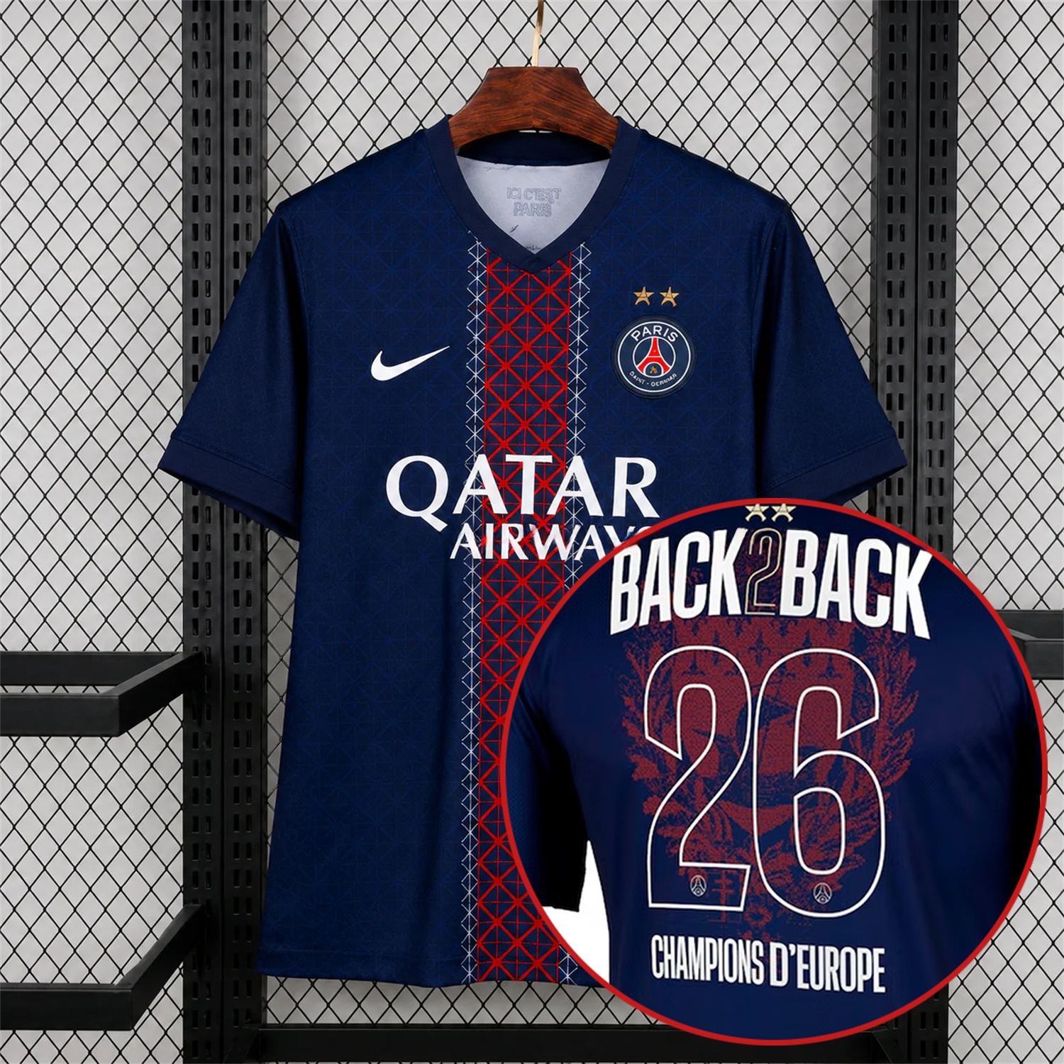 【Champion 26 Font】Paris Saint-Germain PSG 25-26 Home Jersey - Fans Version - ManixJersey