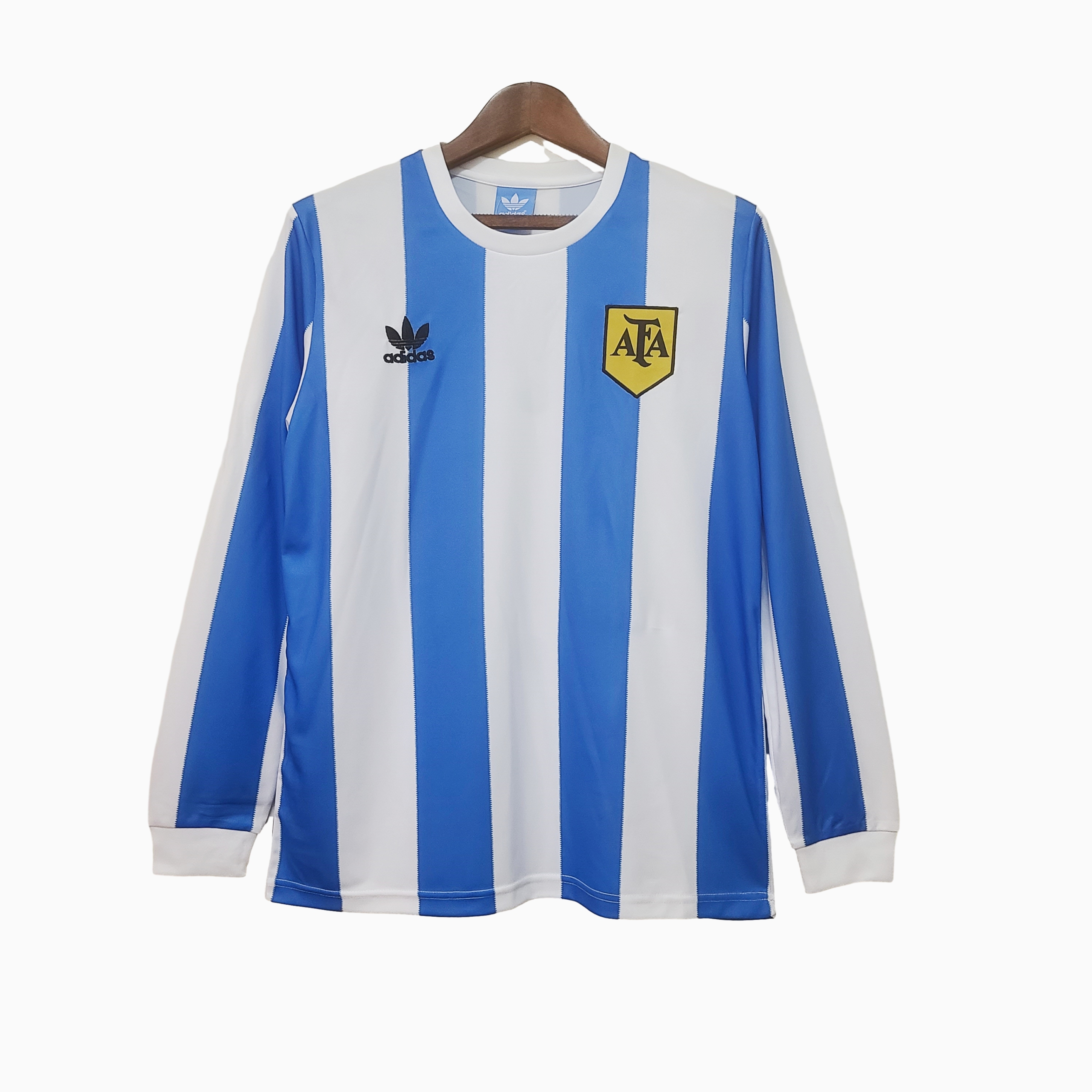 Retro Argentina 1978 Home Stadium Long Sleeve Jersey - ManixJersey