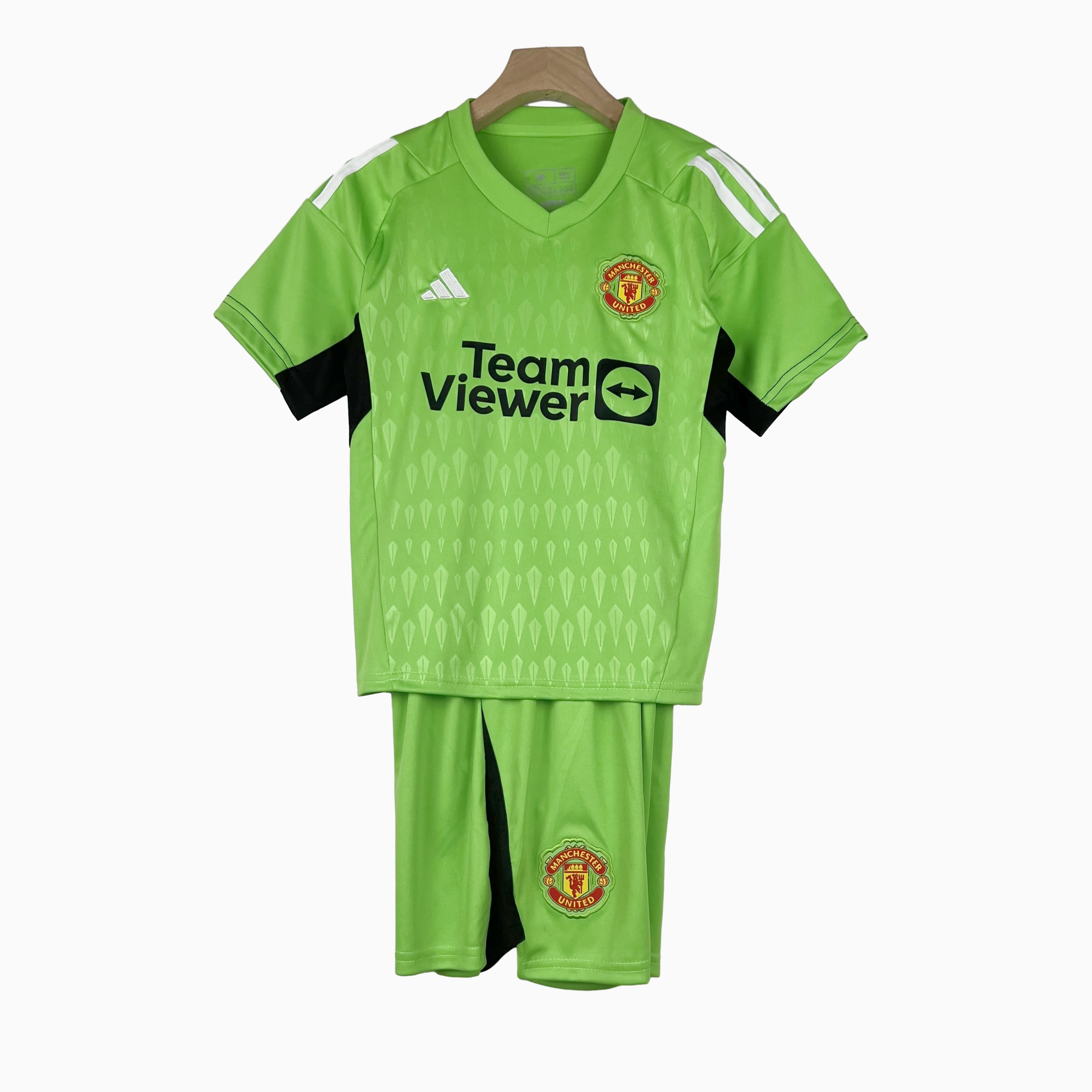 Manchester United 23-24 Green Goalkeeper Kids Kit - ManixJersey