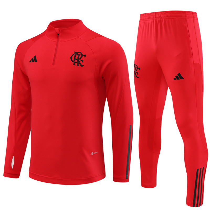Flamengo 23-24 Long Sleeve Training Set -Red - ManixJersey