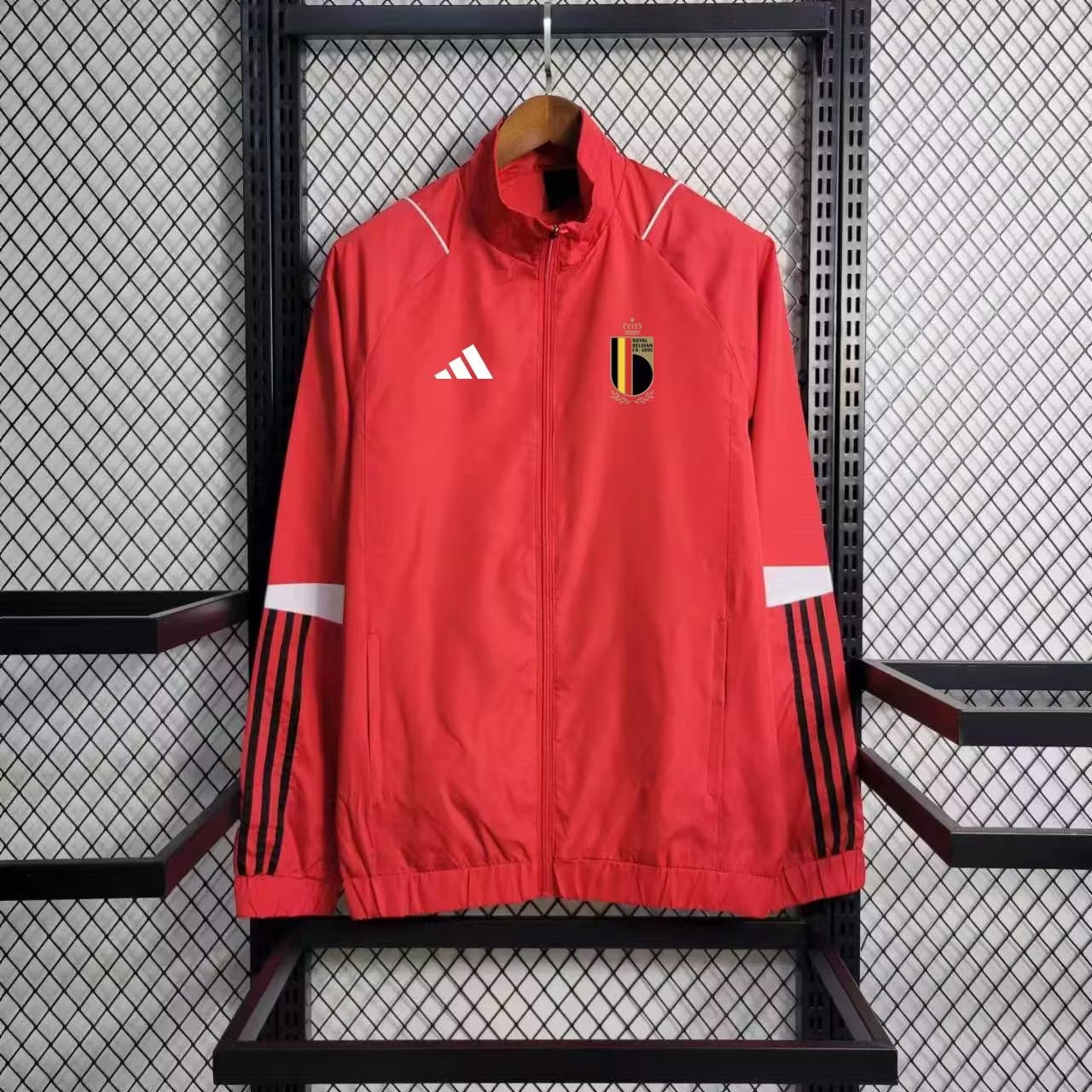 Belgium 23-24 Player Windbreaker Jacket - Red - ManixJersey
