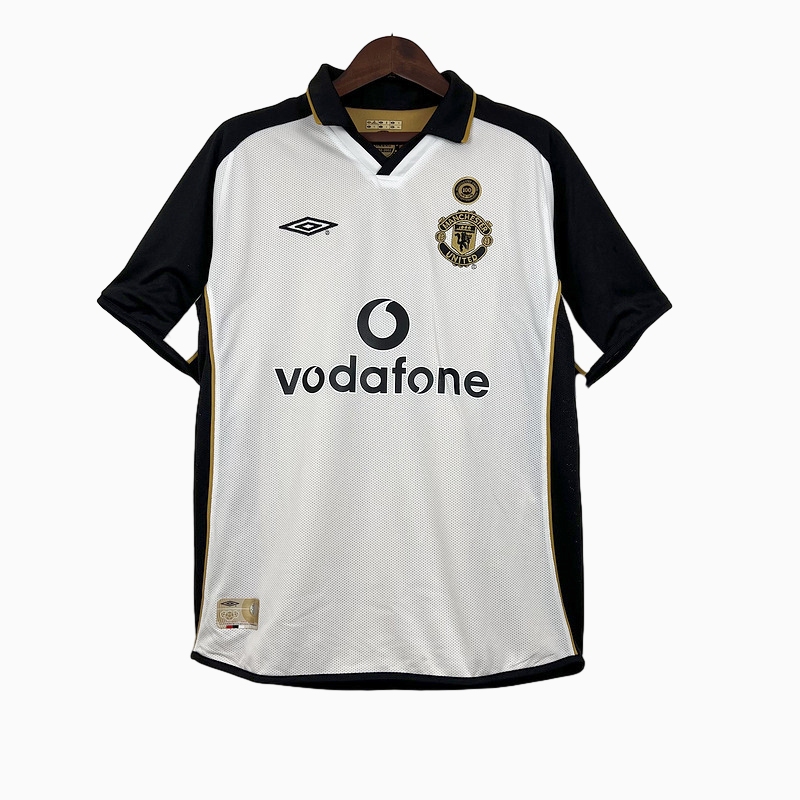 Manchester United Retro 01-02 100th Anniversary Special Edition Jersey - White - ManixJersey