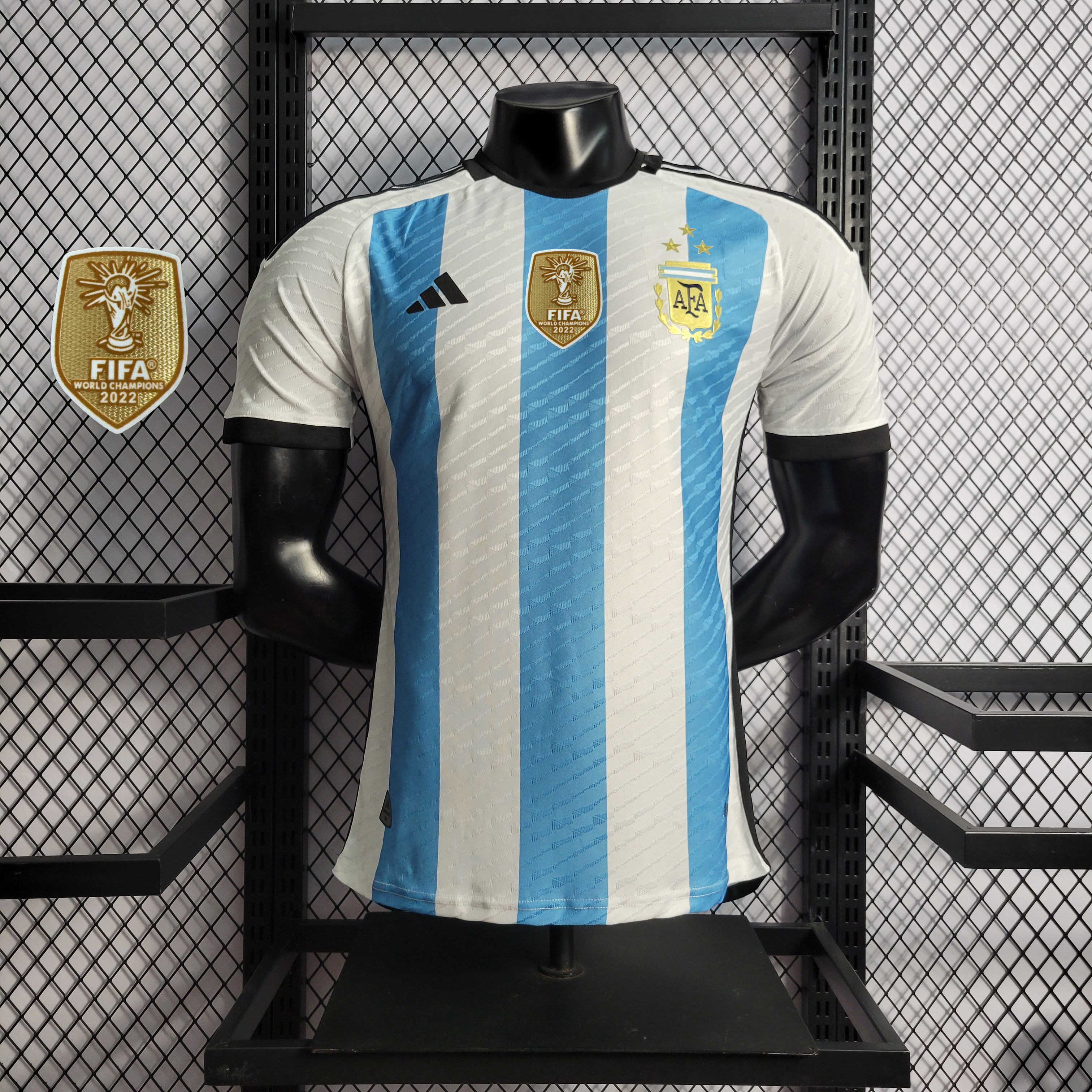 Argentina 3 Stars 22-23 Home Stadium Jersey - Player Version ( with 2022 World Champions Patch ) - ManixJersey