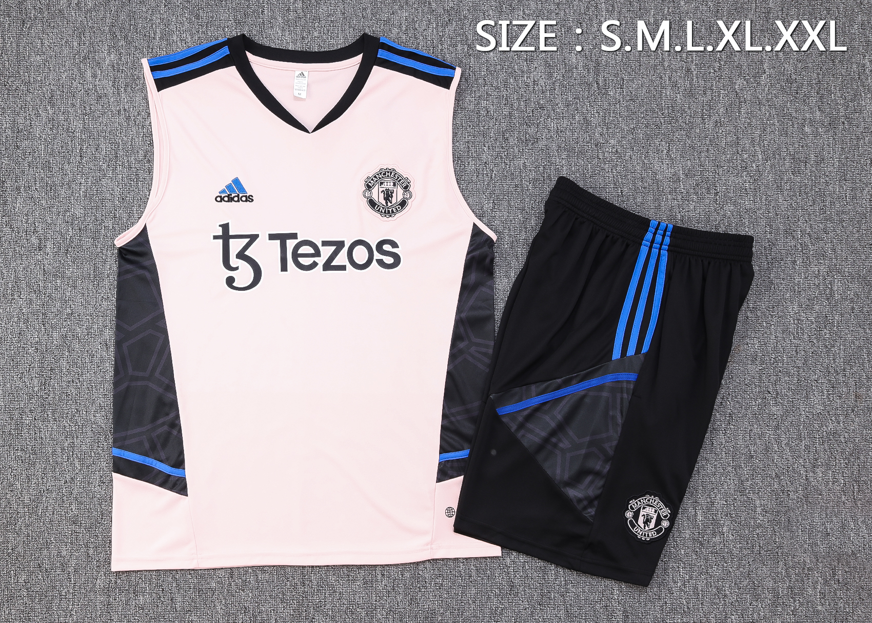 23-24 Manchester United Pink Player Vest Training Set - ManixJersey