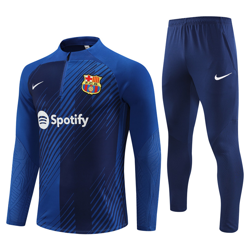 B.A.R.S.A 23-24 Kids Long Sleeve Training Set Blue Camouflage - ManixJersey