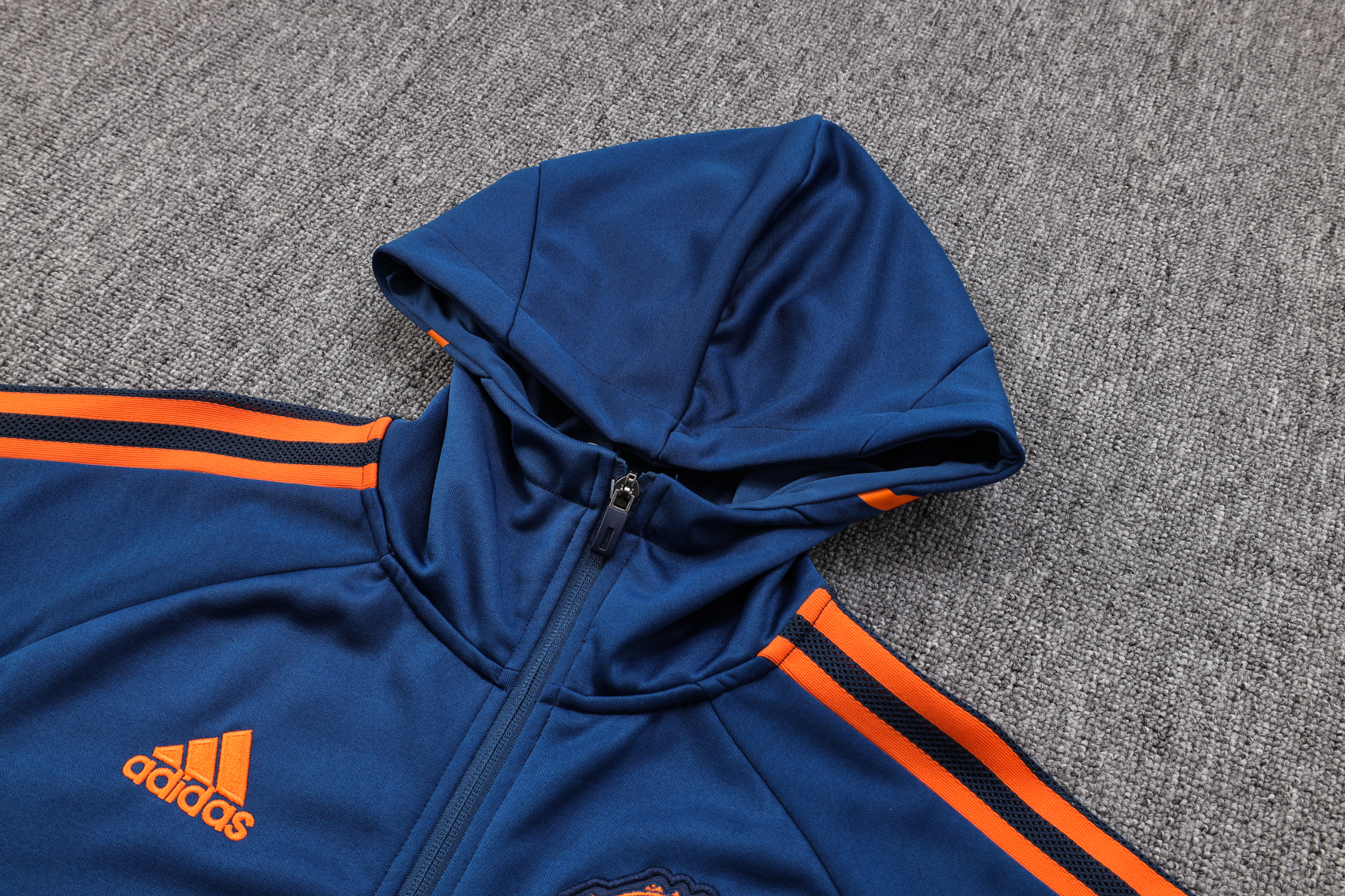 Manchester United 23-24 Hoodie Jacket Training Tracksuit -Blue - ManixJersey