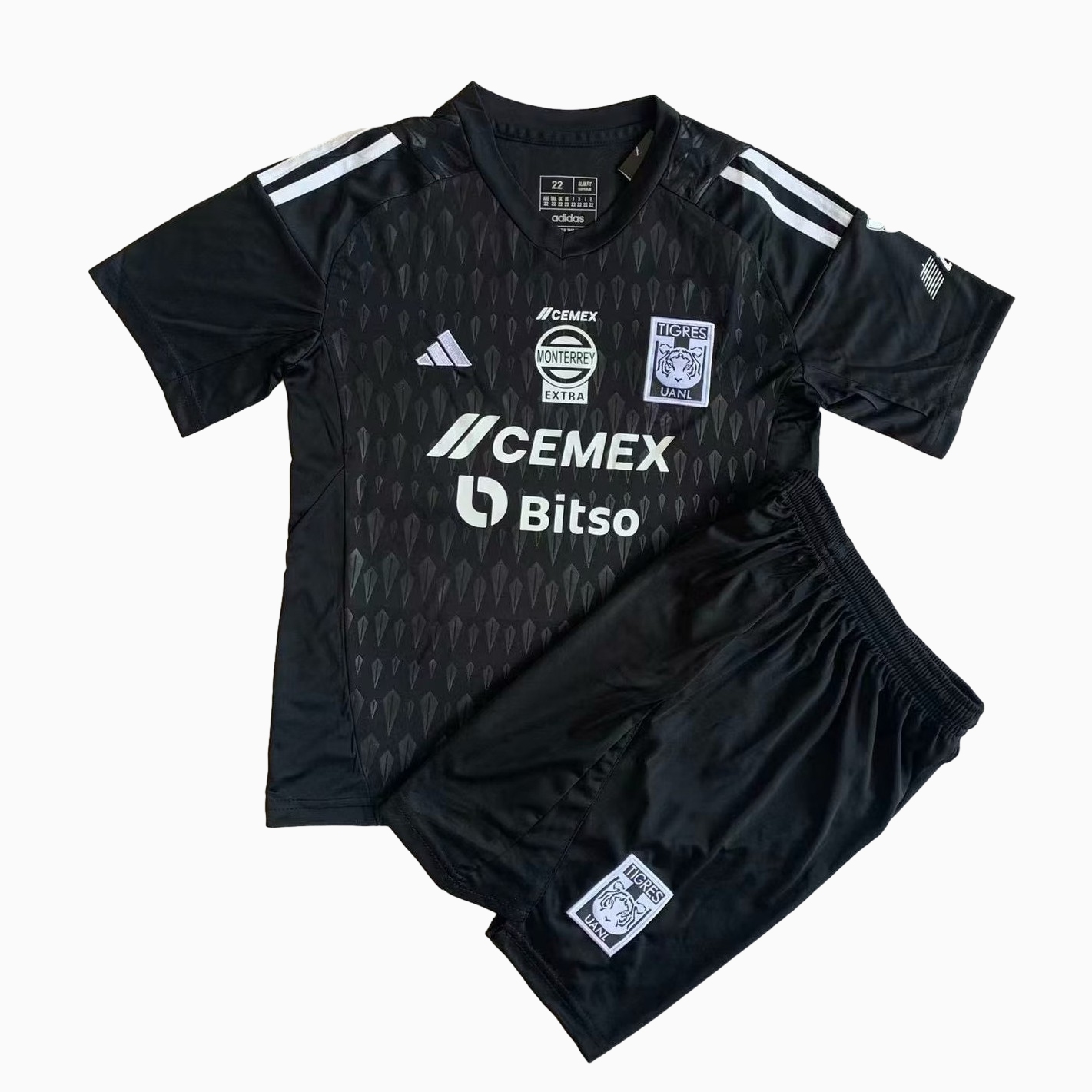 Tigres UANL 23-24 Black Goalkeeper Kids Kit - ManixJersey