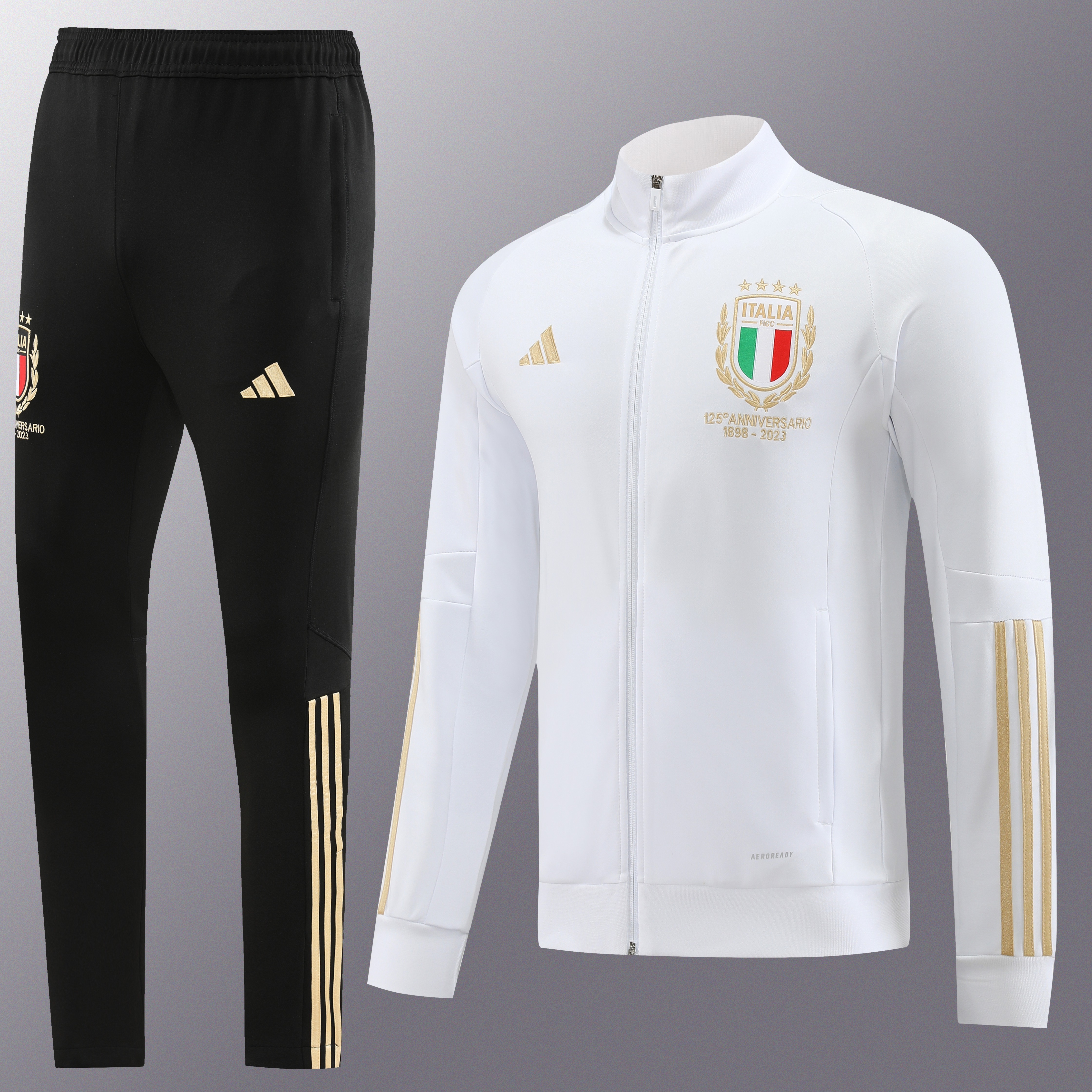 Italy 23-24 Jacket Training Tracksuit - White - ManixJersey