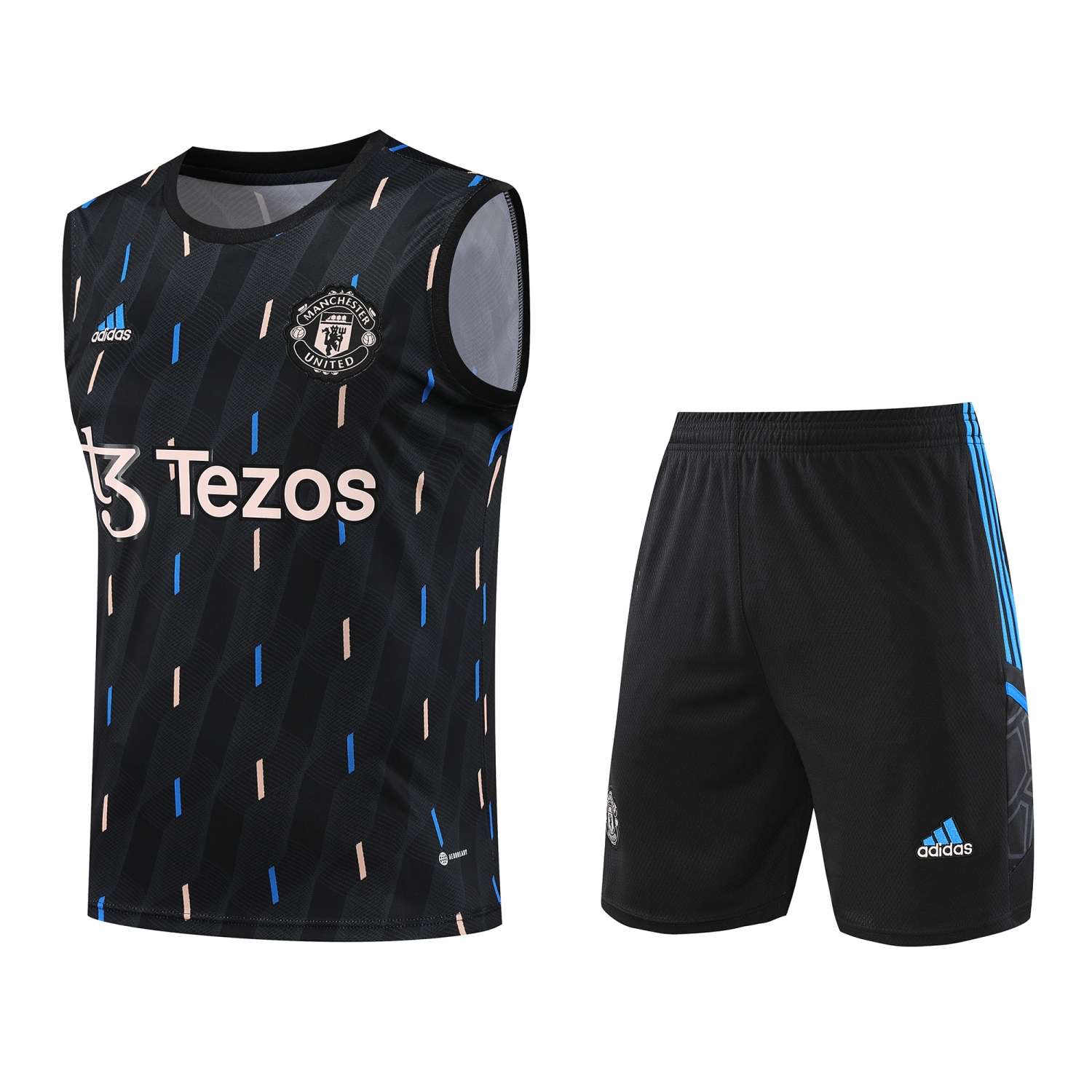 Manchester United 23-24 Vest Training Set Black Line - ManixJersey