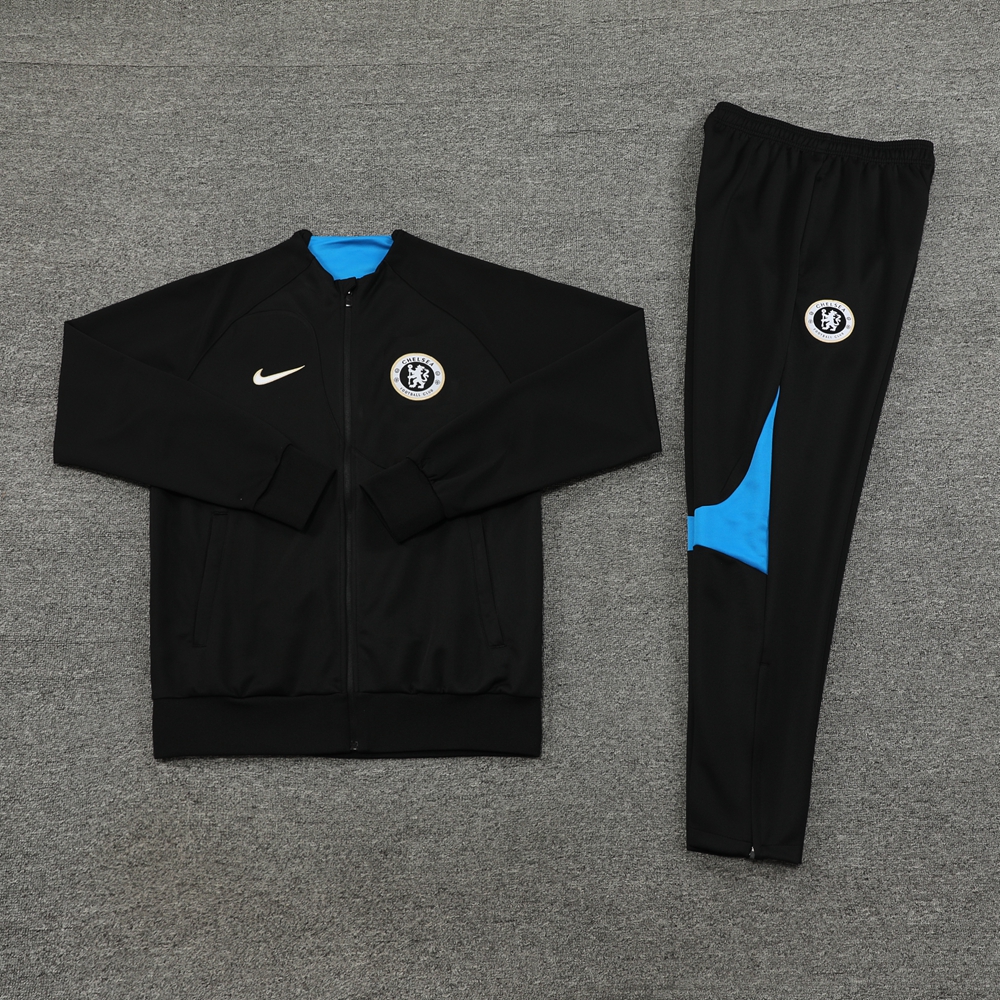 Che 23-24 Jacket Training Tracksuit - Black - ManixJersey
