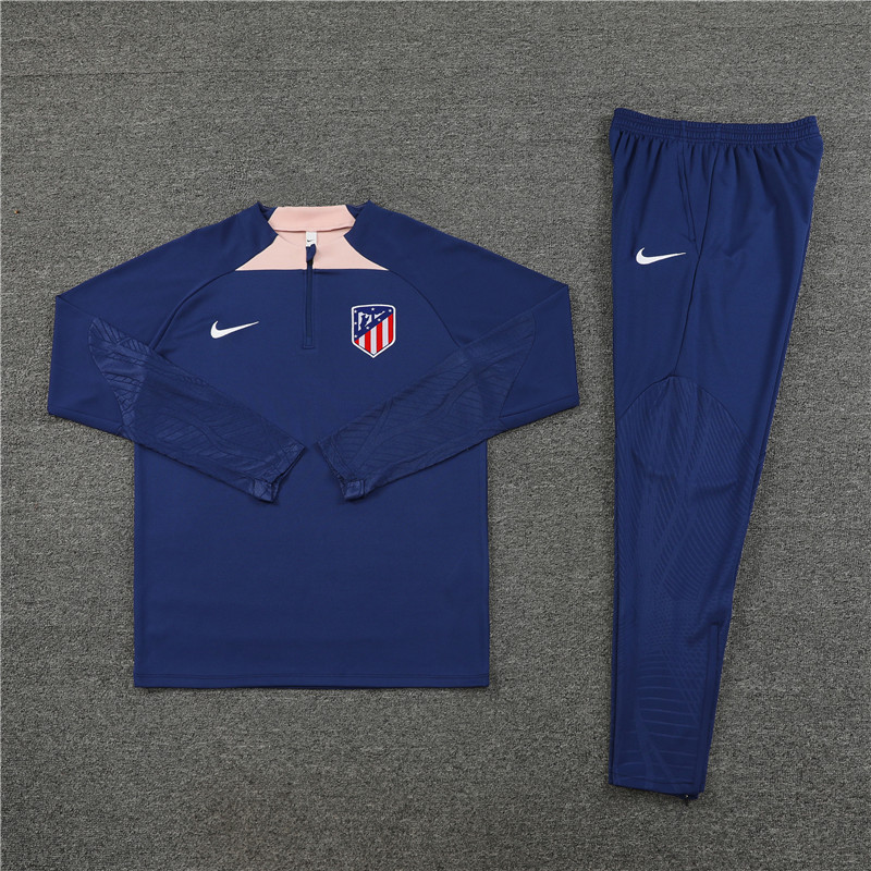 Atletico Madrid 23-24 Long Sleeve Training Set -Blue - ManixJersey