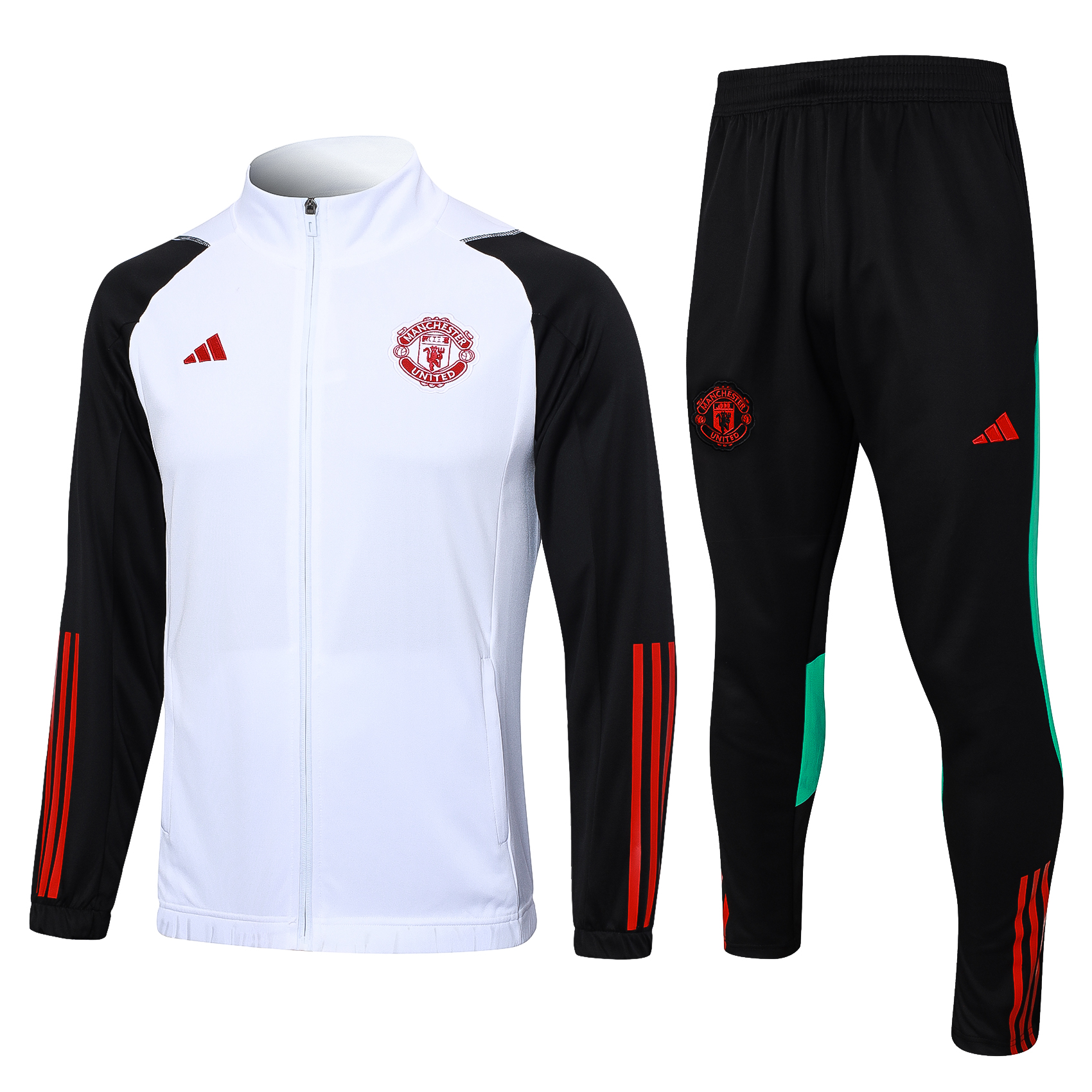 Manchester United 23-24 Jacket Training Tracksuit -White - ManixJersey