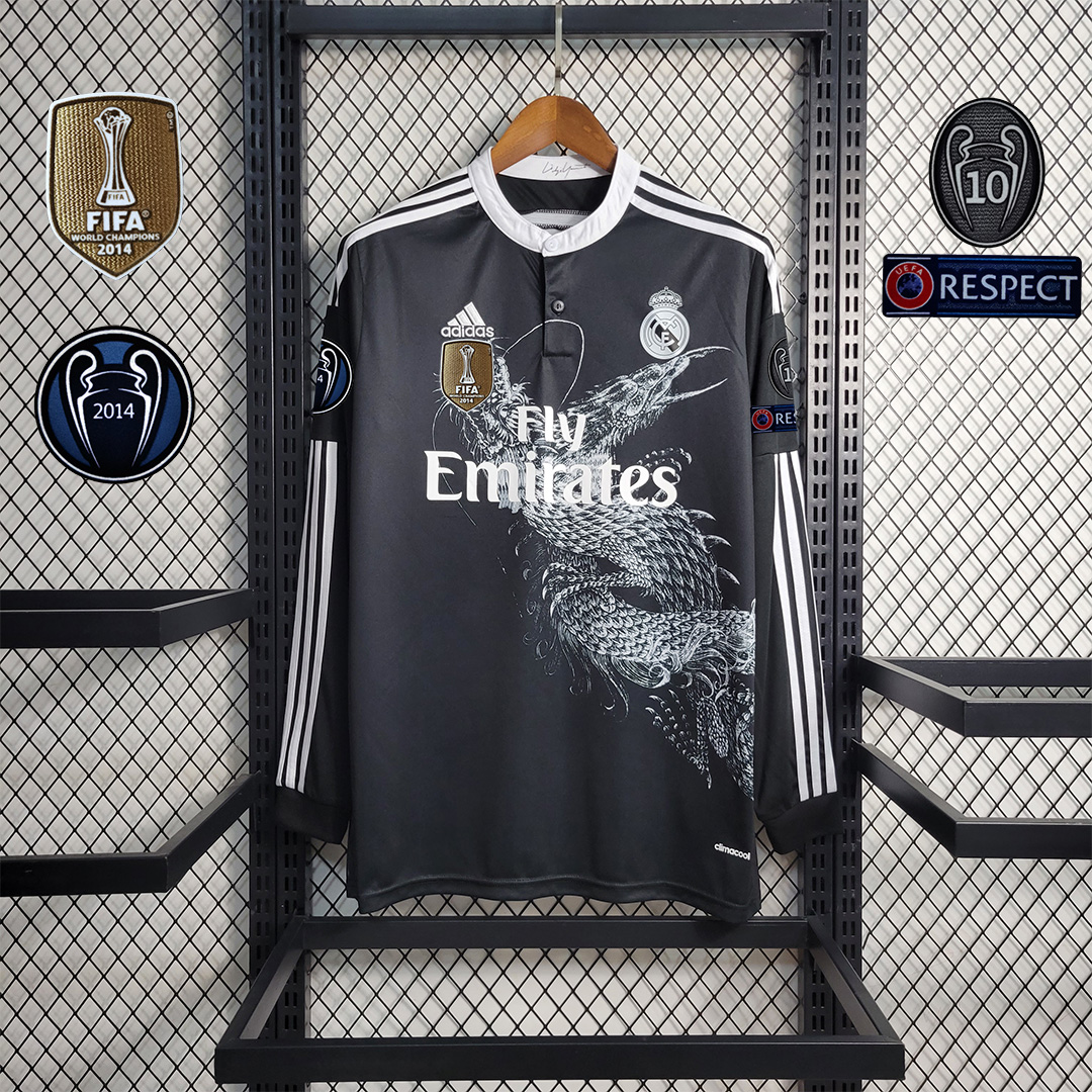 Real Madrid Retro 14-15 Third Away Long Sleeve Jersey - ManixJersey