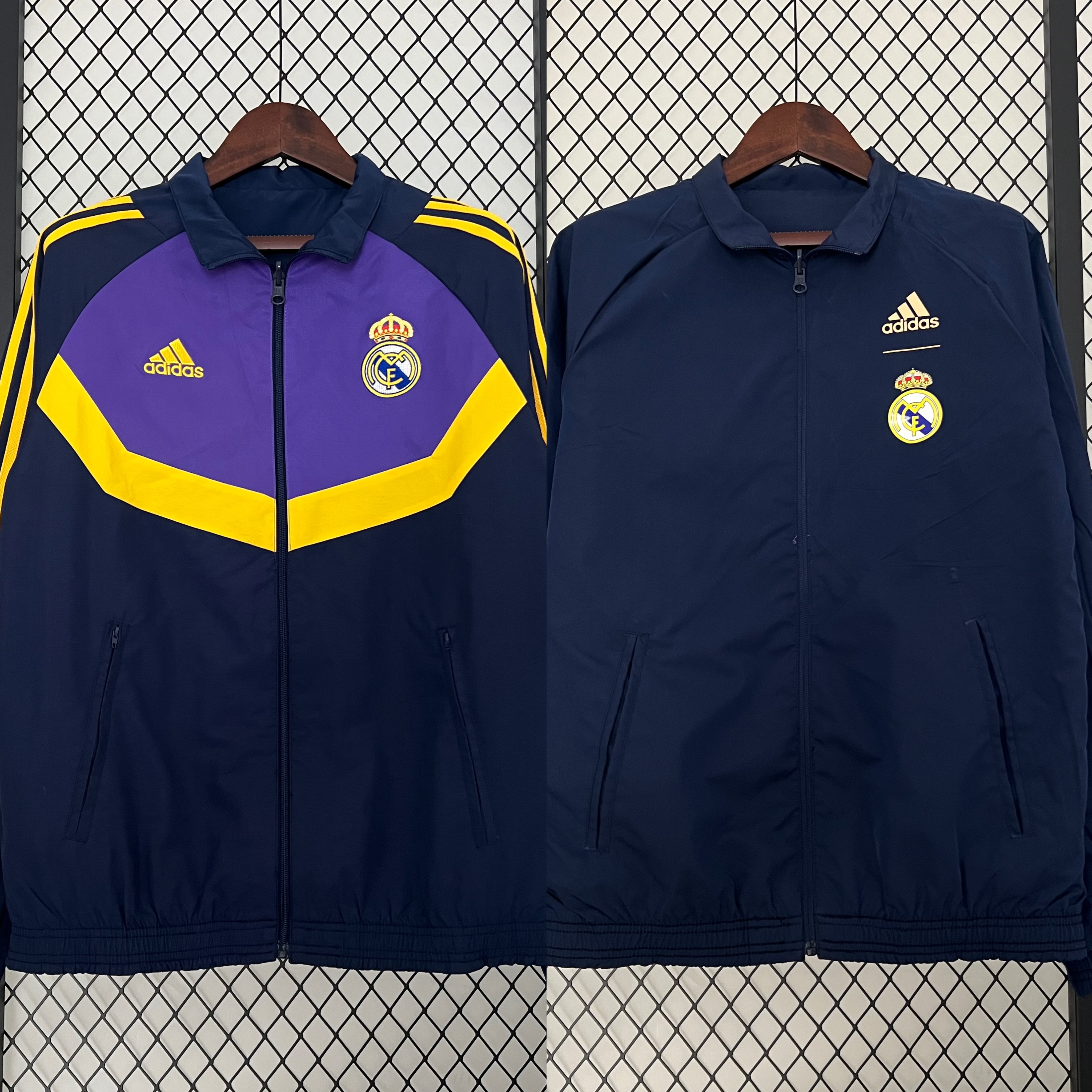 Real Madrid 23-24 Double Sided Windbreaker - Royal Blue - ManixJersey
