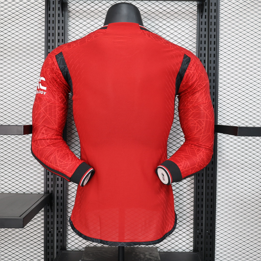 Manchester United 23-24 Home Long Sleeve Jersey - Player Version - ManixJersey