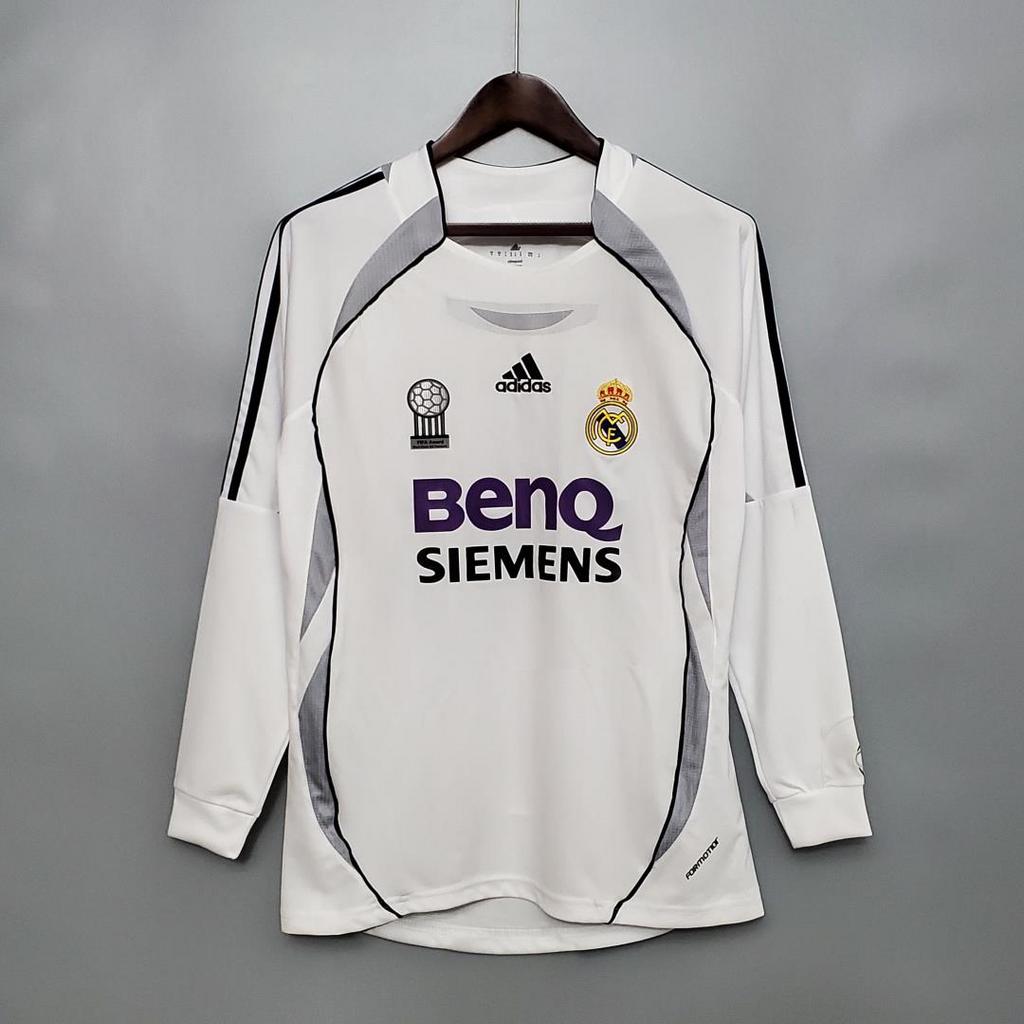 Real Madrid Retro 06-07 Home Long Sleeve Jersey - ManixJersey