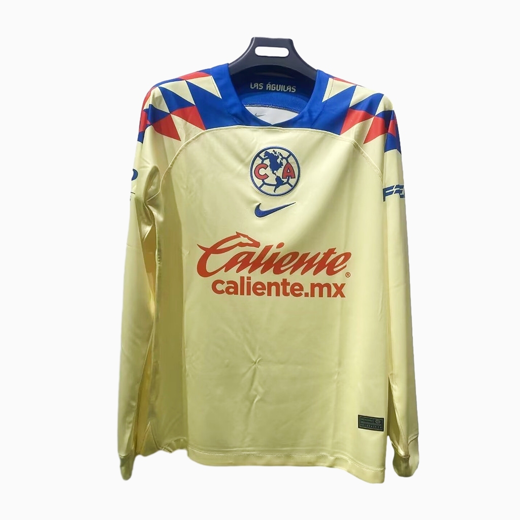 América 23-24 Home Stadium Long Sleeve Jersey - Fans Version - ManixJersey