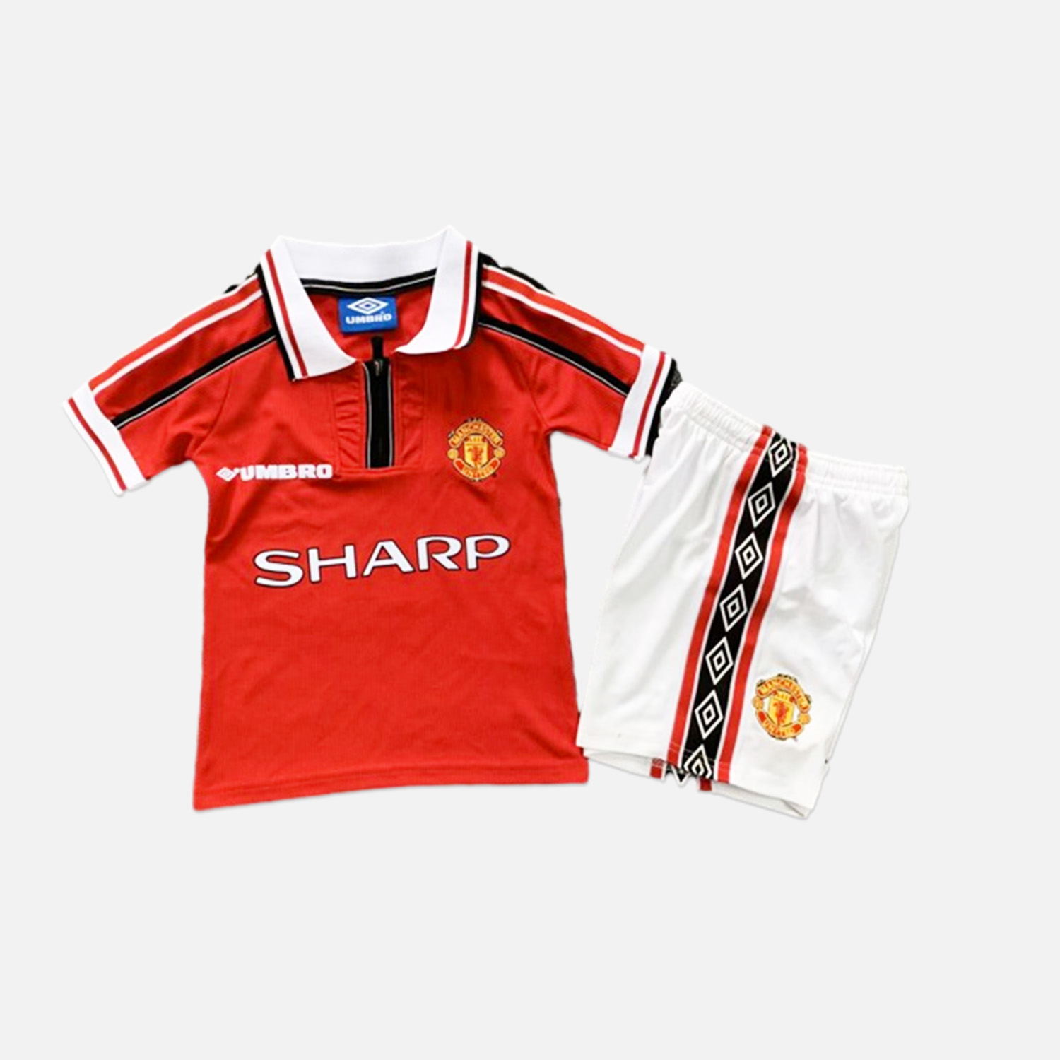 Manchester United Retro 1998-99 Home Stadium Kids Kit - ManixJersey