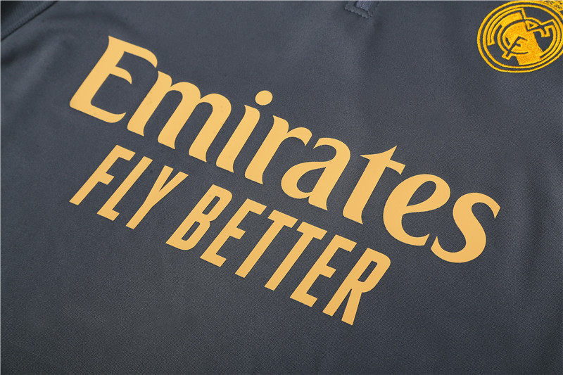 Real Madrid 23-24 Long Sleeve Training Set -Dark Grey - ManixJersey