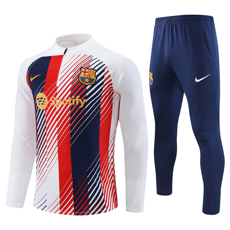 B.A.R.S.A 23-24 Kids Long Sleeve Training Set White Camouflage - ManixJersey