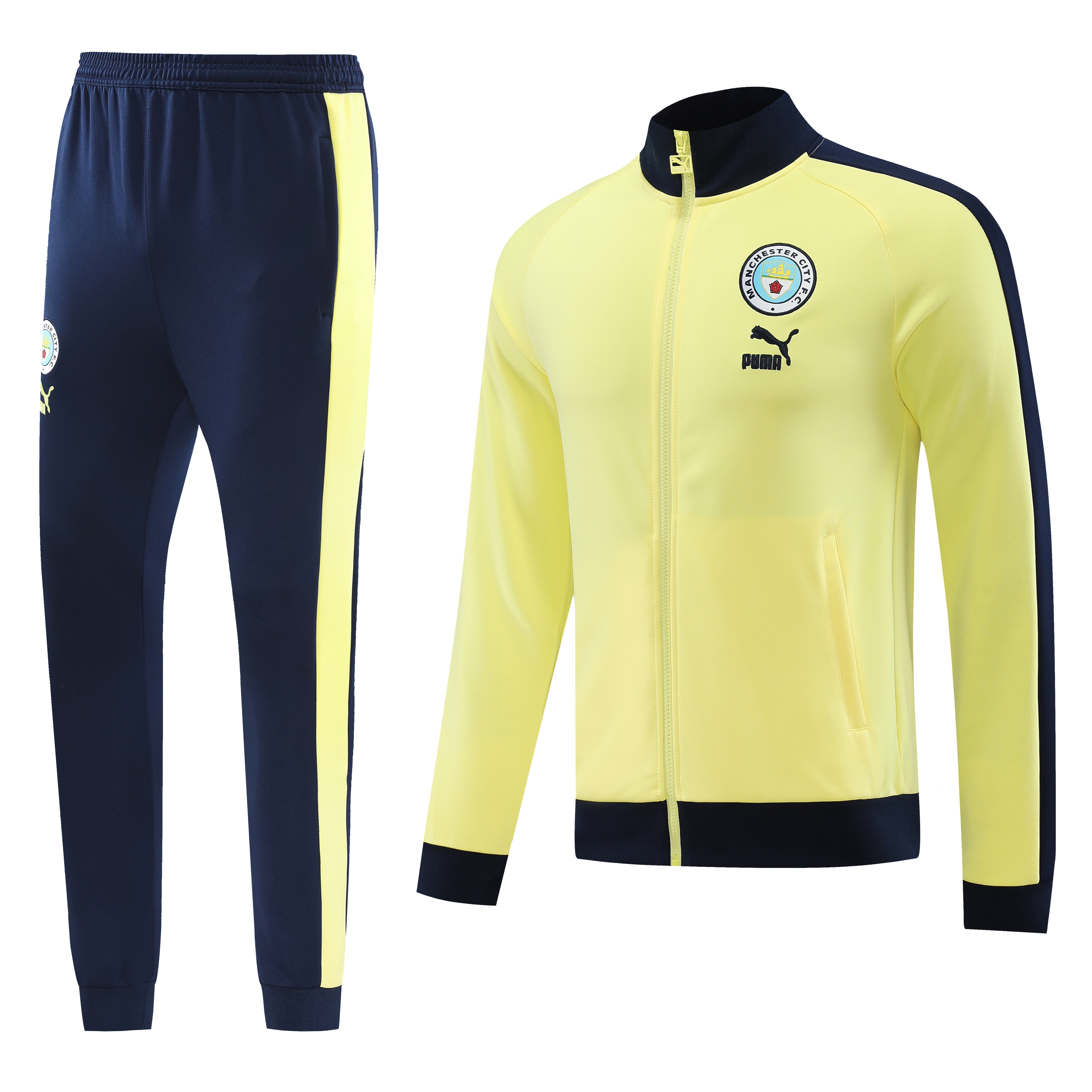 23-24 Manchester City Yellow Jacket Suit - ManixJersey