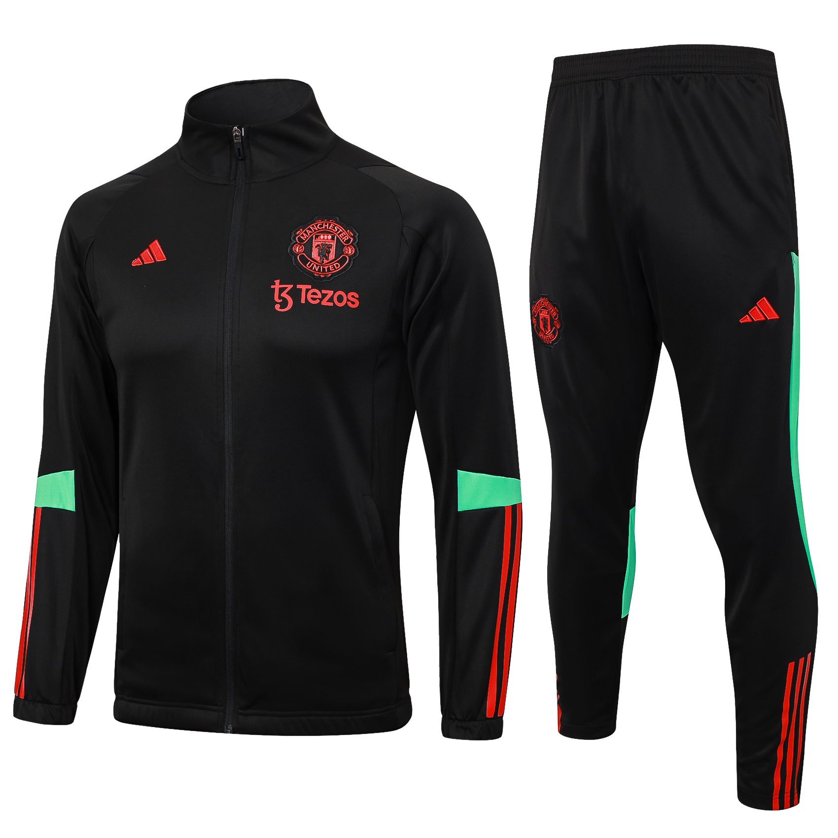 Manchester United 23-24 Jacket Training Tracksuit -Black - ManixJersey