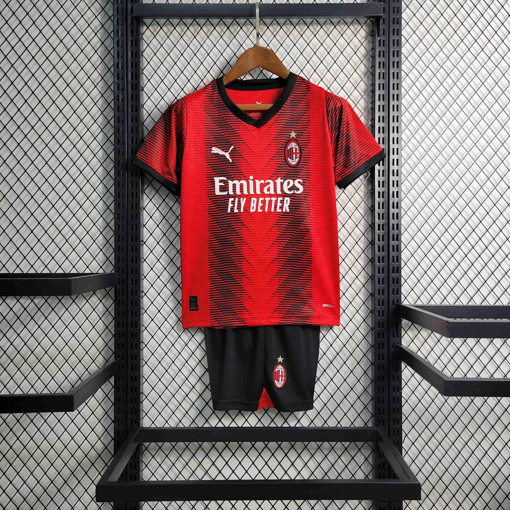 AC Milan 23-24 Home Kids Kit - ManixJersey